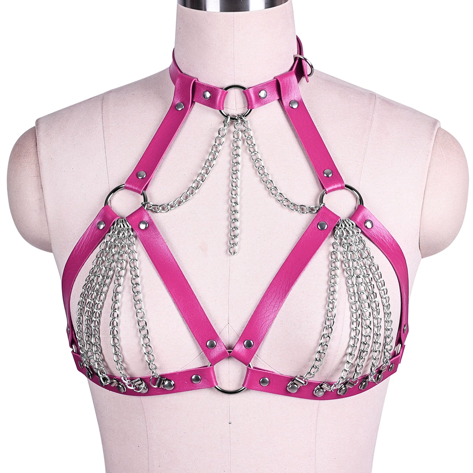 Luna Vegan Leather Harness Top