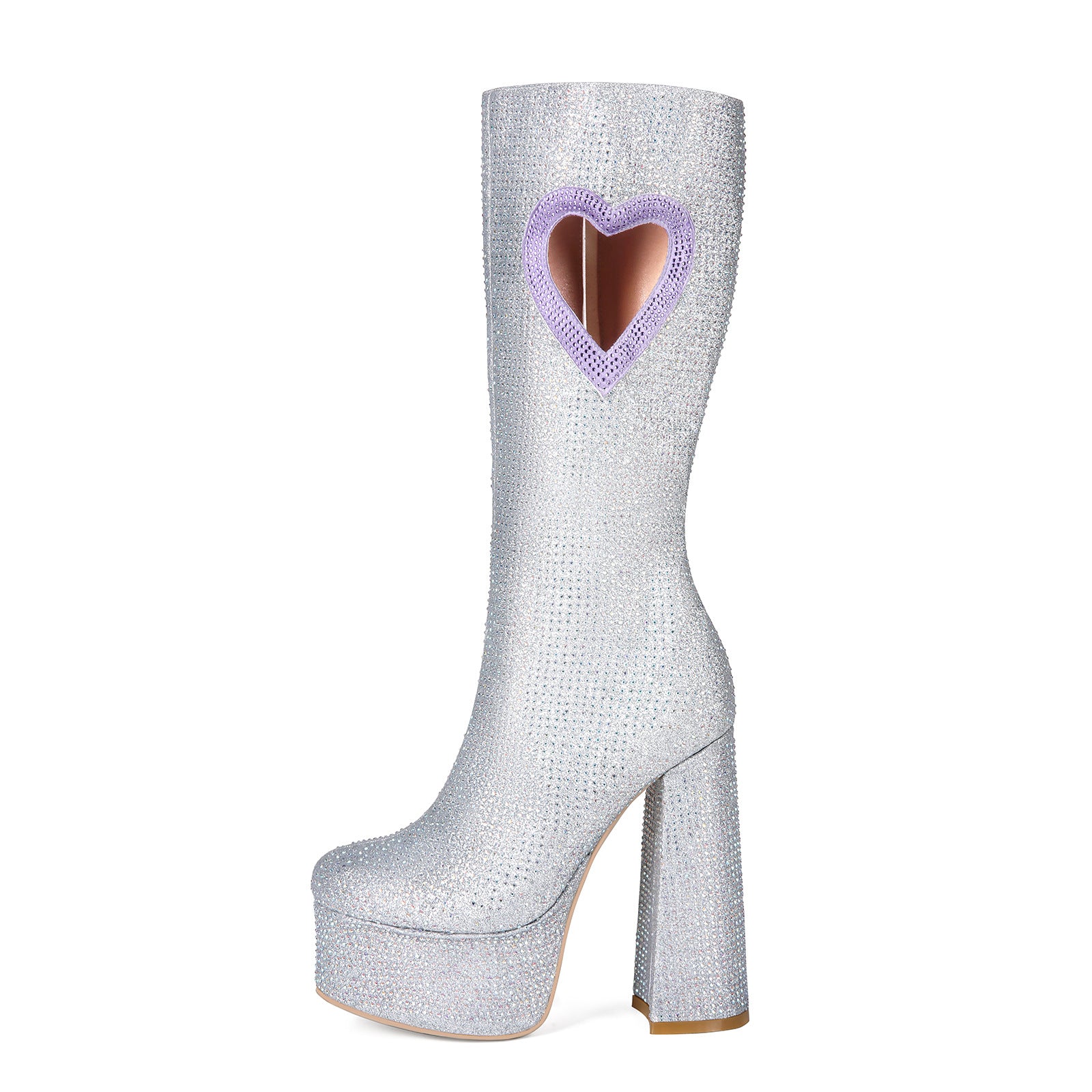 Dazzle Rhinestone Platform Boots