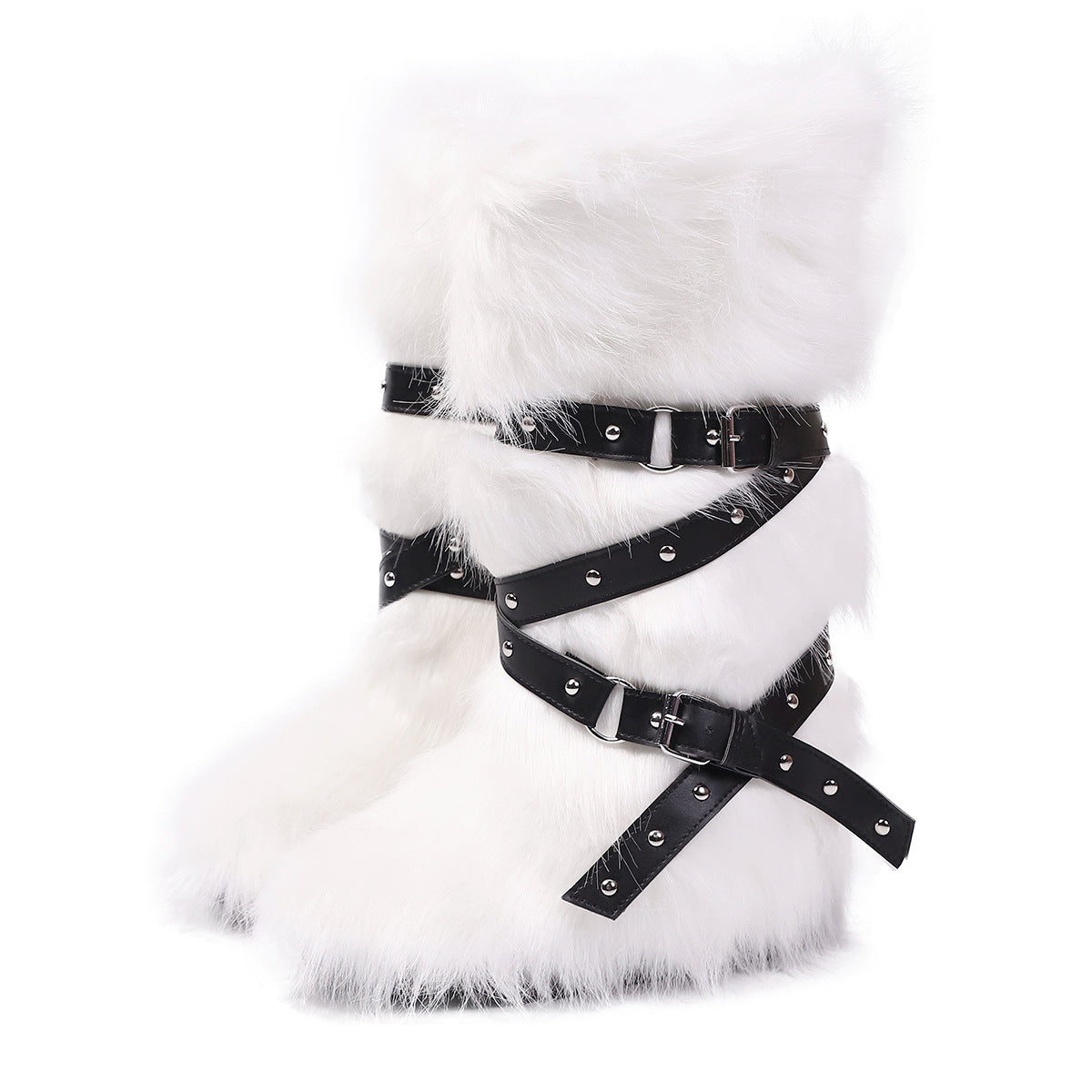 Wild Instincts Faux Fur Boots - White