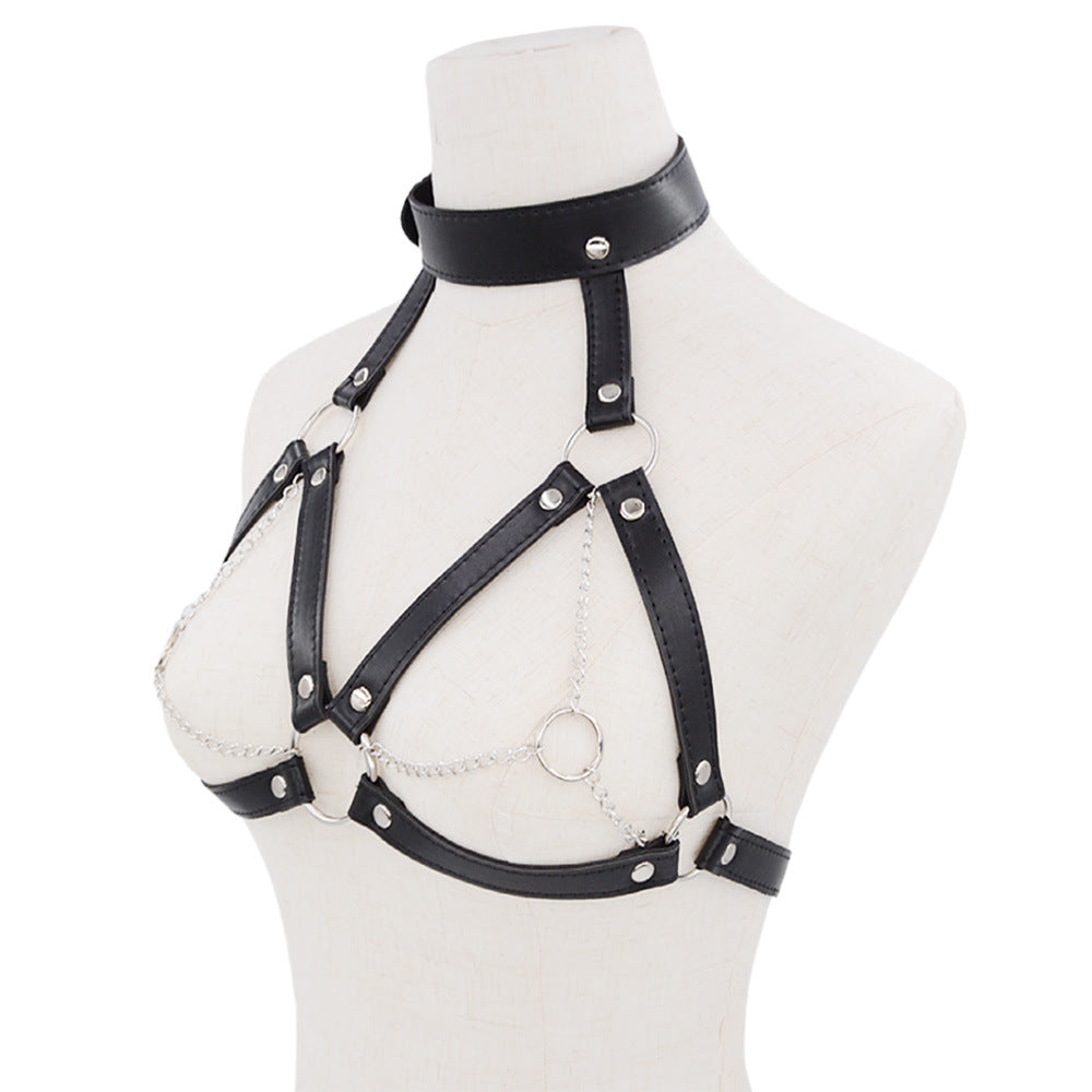 Drift Vegan Leather Harness Top