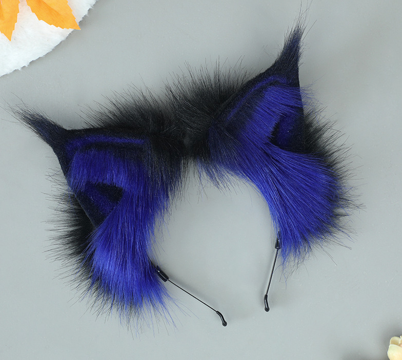 Dark Blue Fuzzy Headband