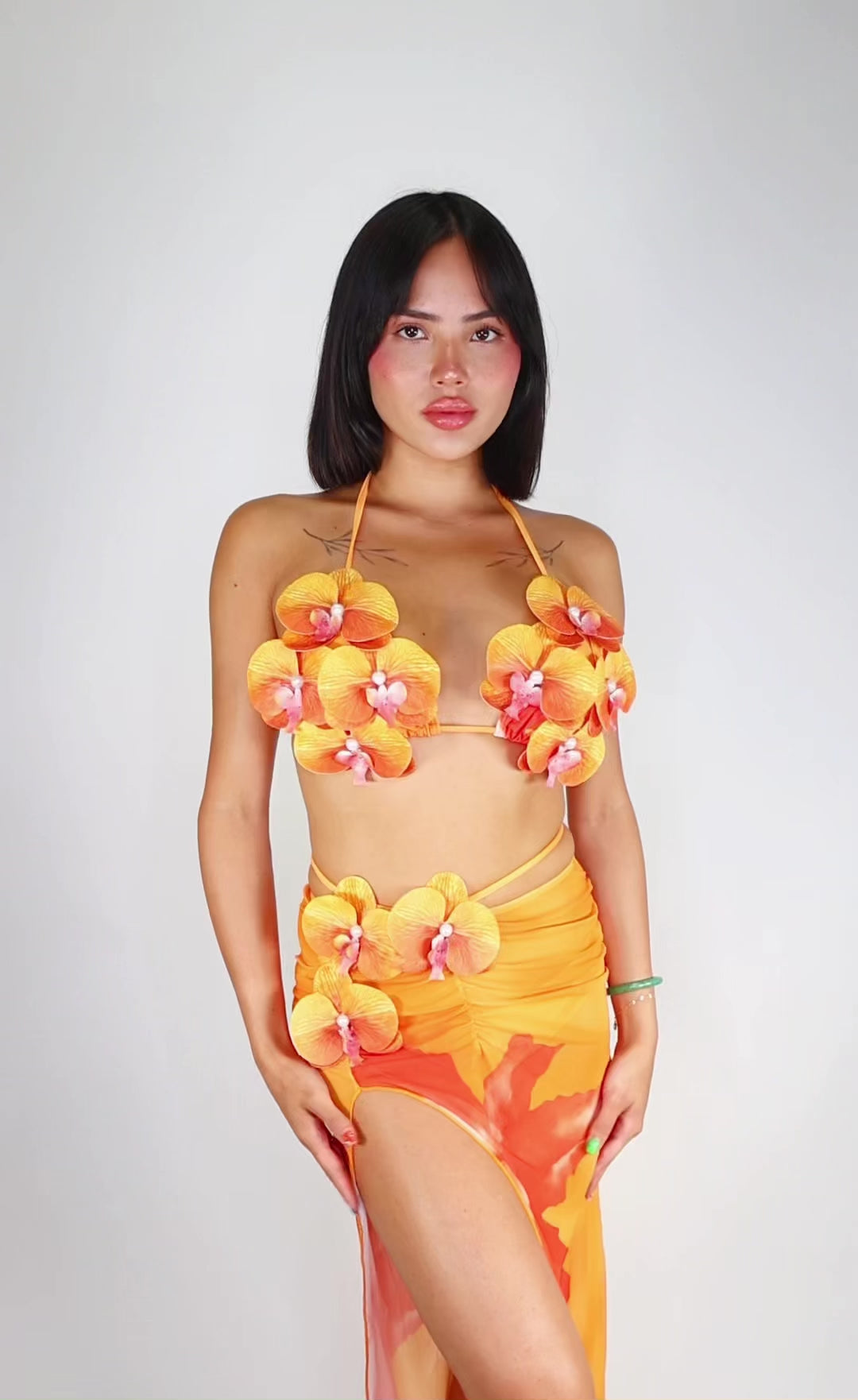 FULL OUTFIT - Sunset Lotus Flower Set (3 pcs)
