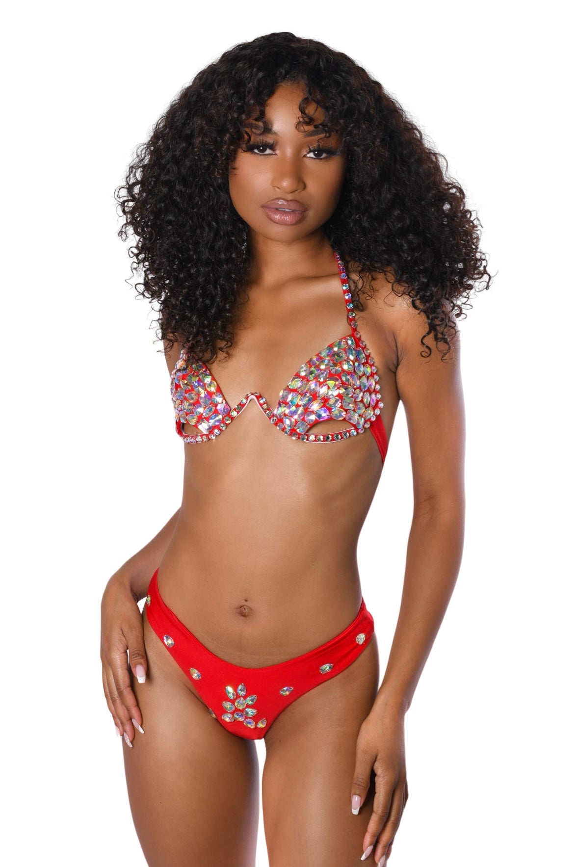 Ruby Red Rhinestone Top