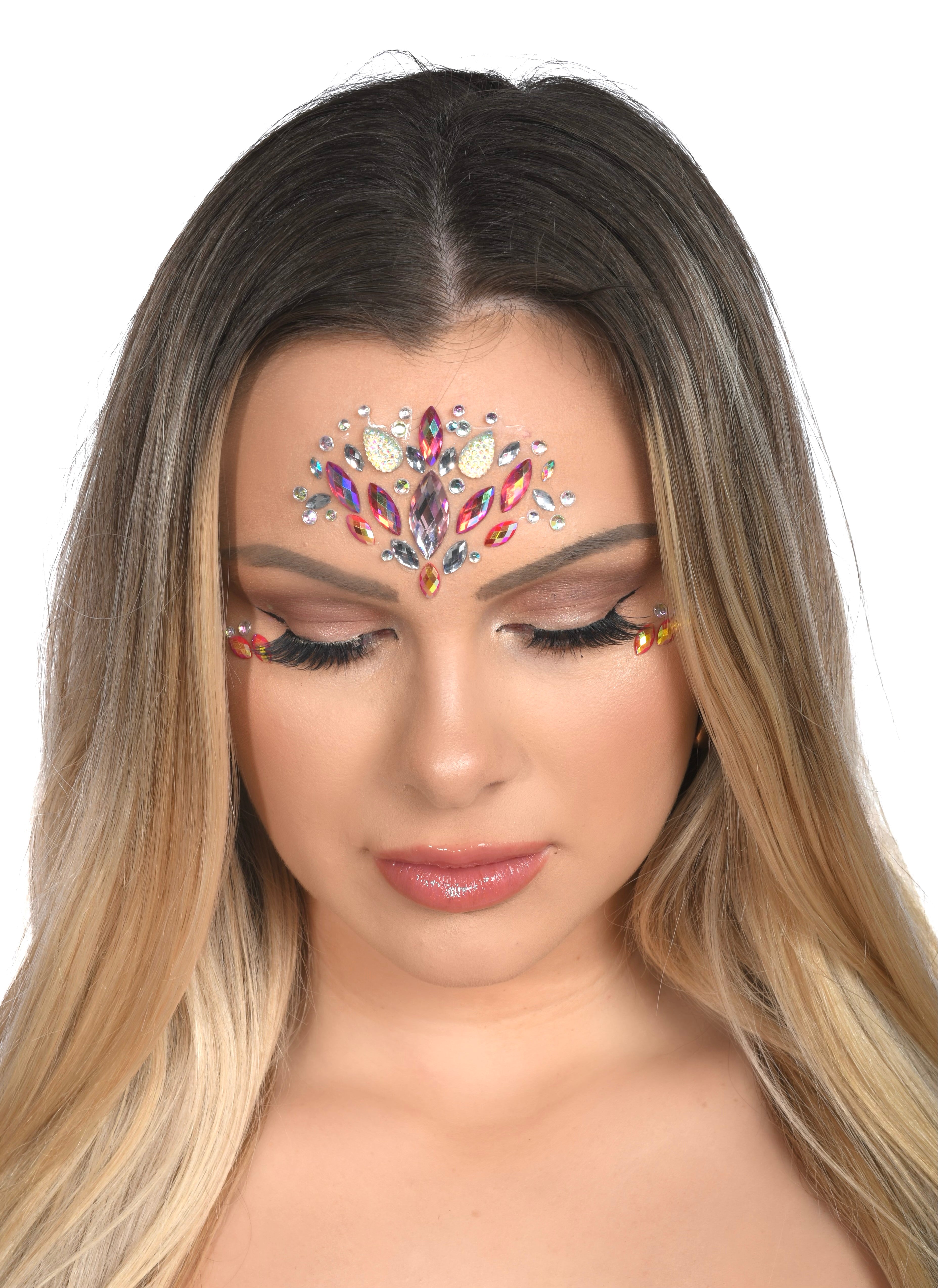 Iridescent Rhinestone Crystal Face Jewels