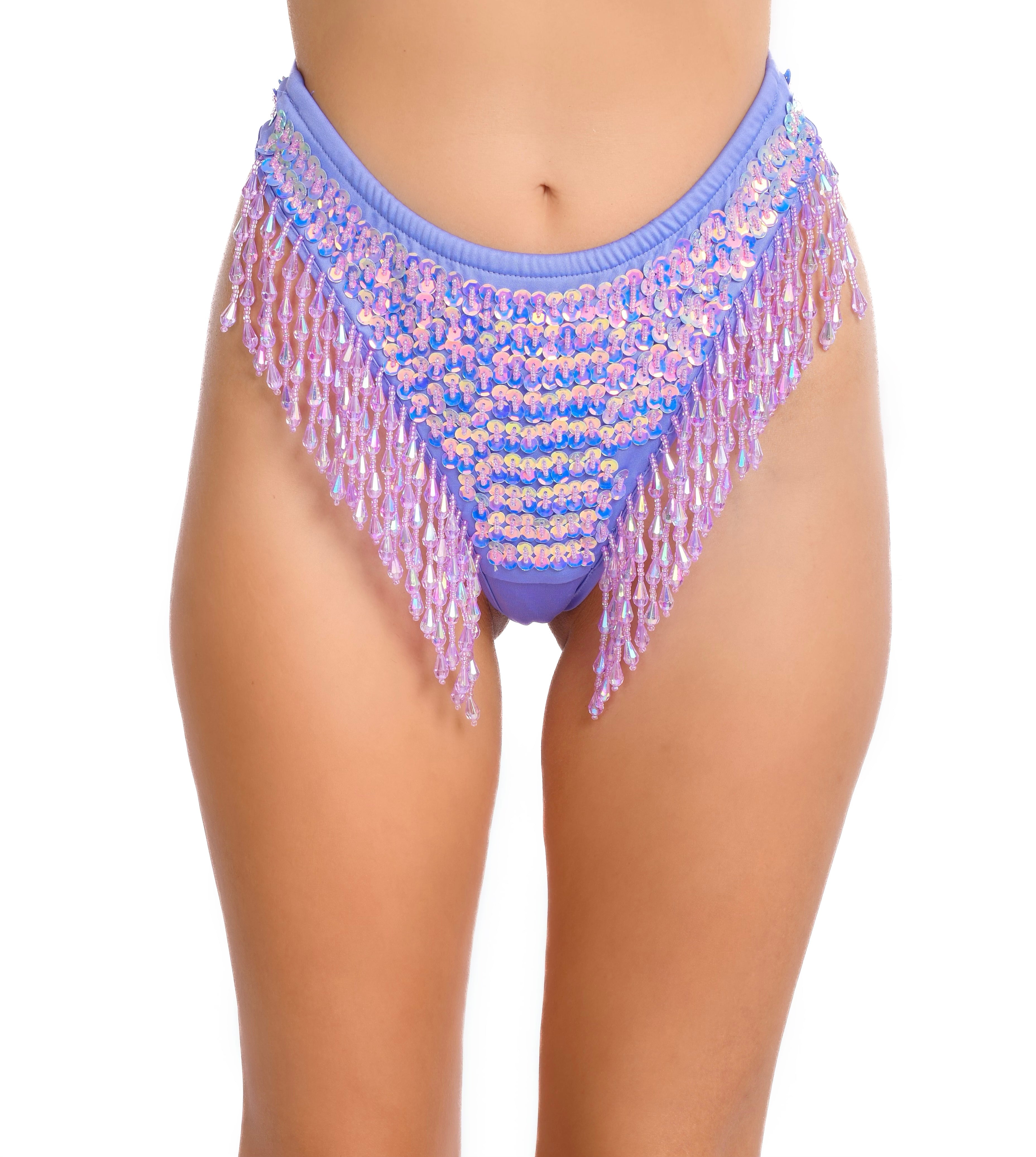 Hand Stitched Sequin Bottoms- Lavender
