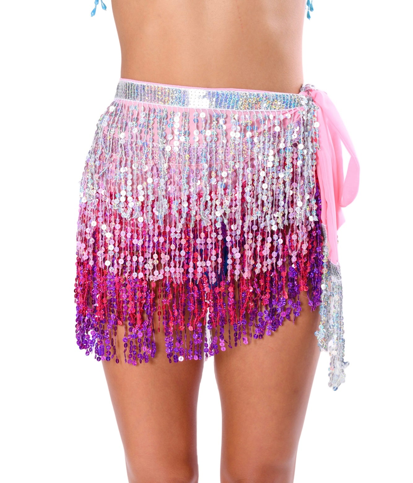 Holographic Sequin Skirt- Pink Dreams