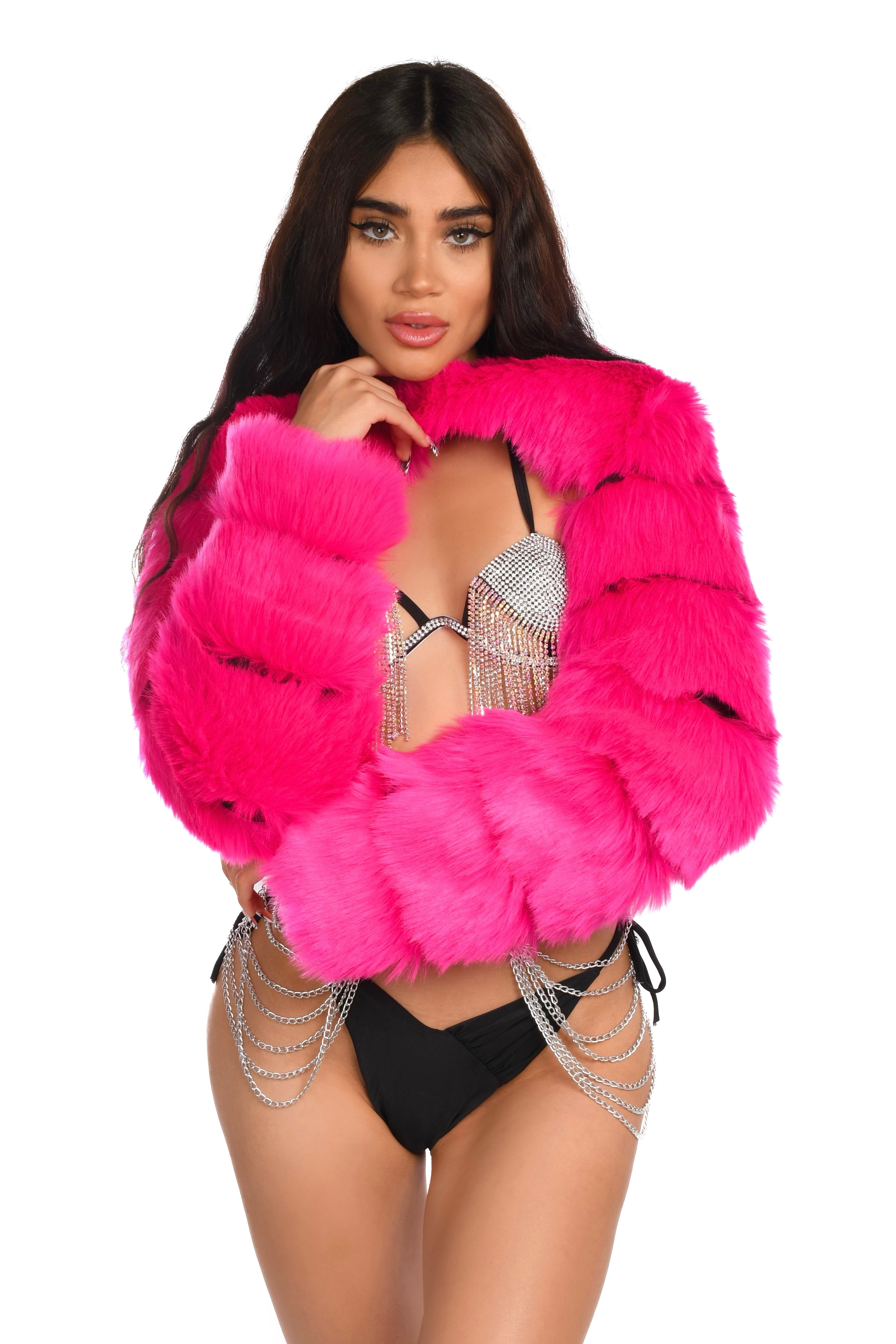 Hot Pink Puffy Arm Sleeves