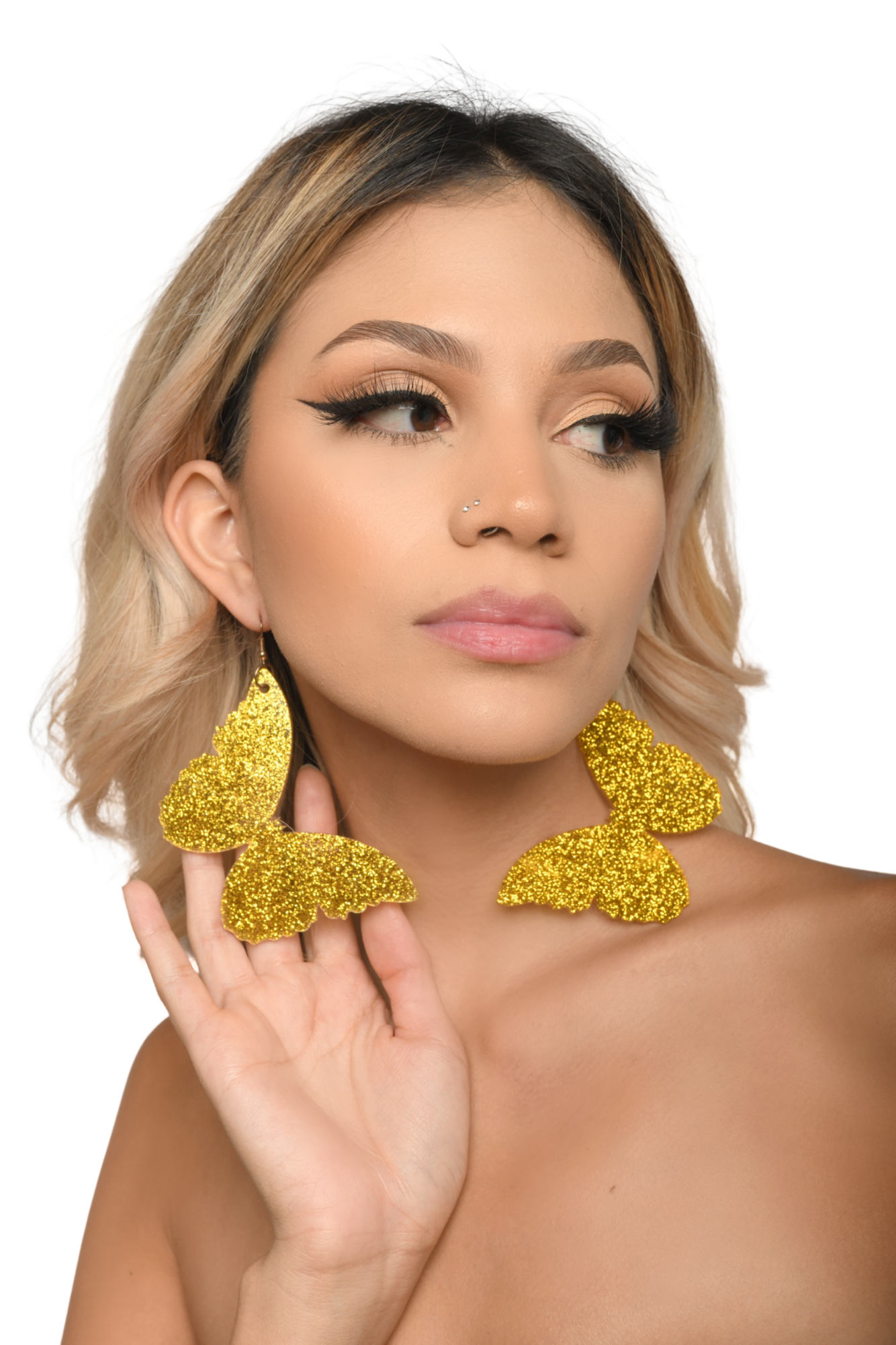 Gold Butterfly Earrings