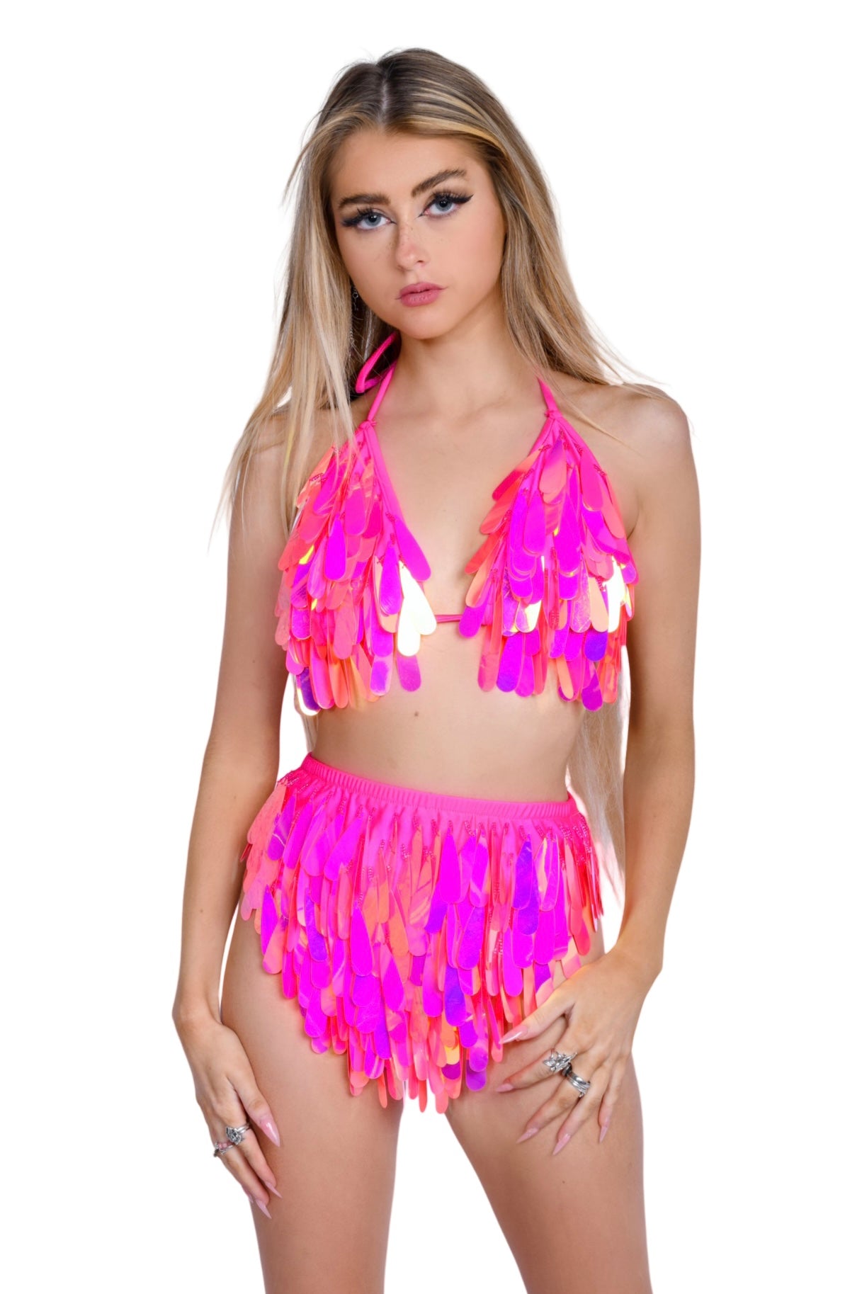 Hand Stitched Barbie Pink Disco Set
