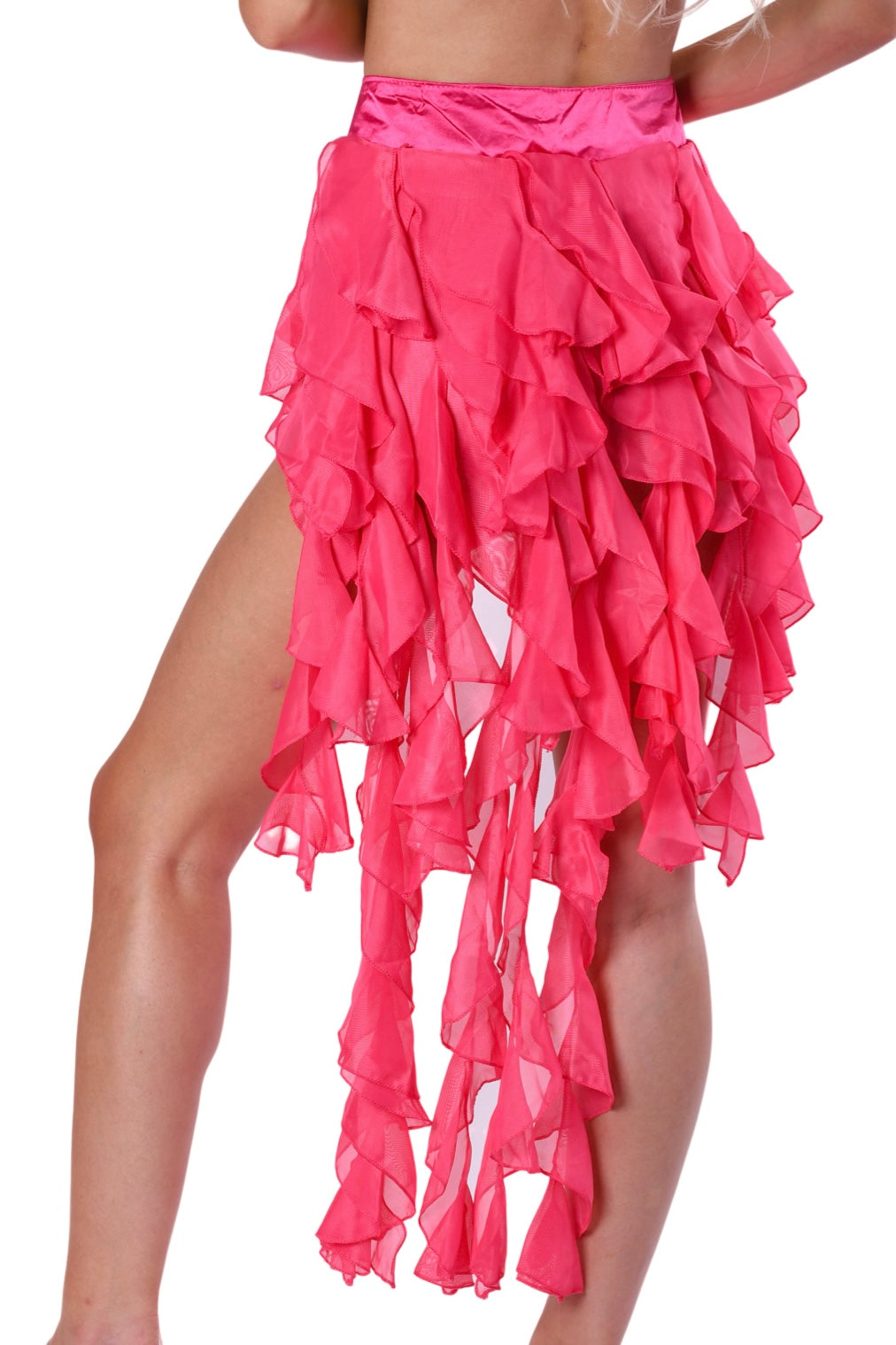 Rose Pink Long Wrap Skirt