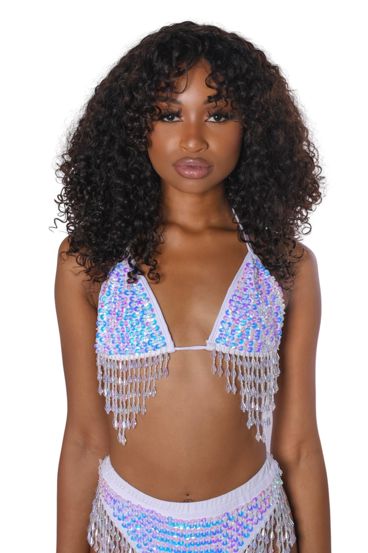 Hand Stitched Sequin Top- Ice Fairy