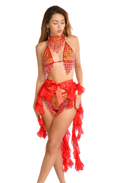 FULL OUTFIT- Flame Princess Rave clothes,rave outfits,edc outfits,rave –  THE LUMI SHOP