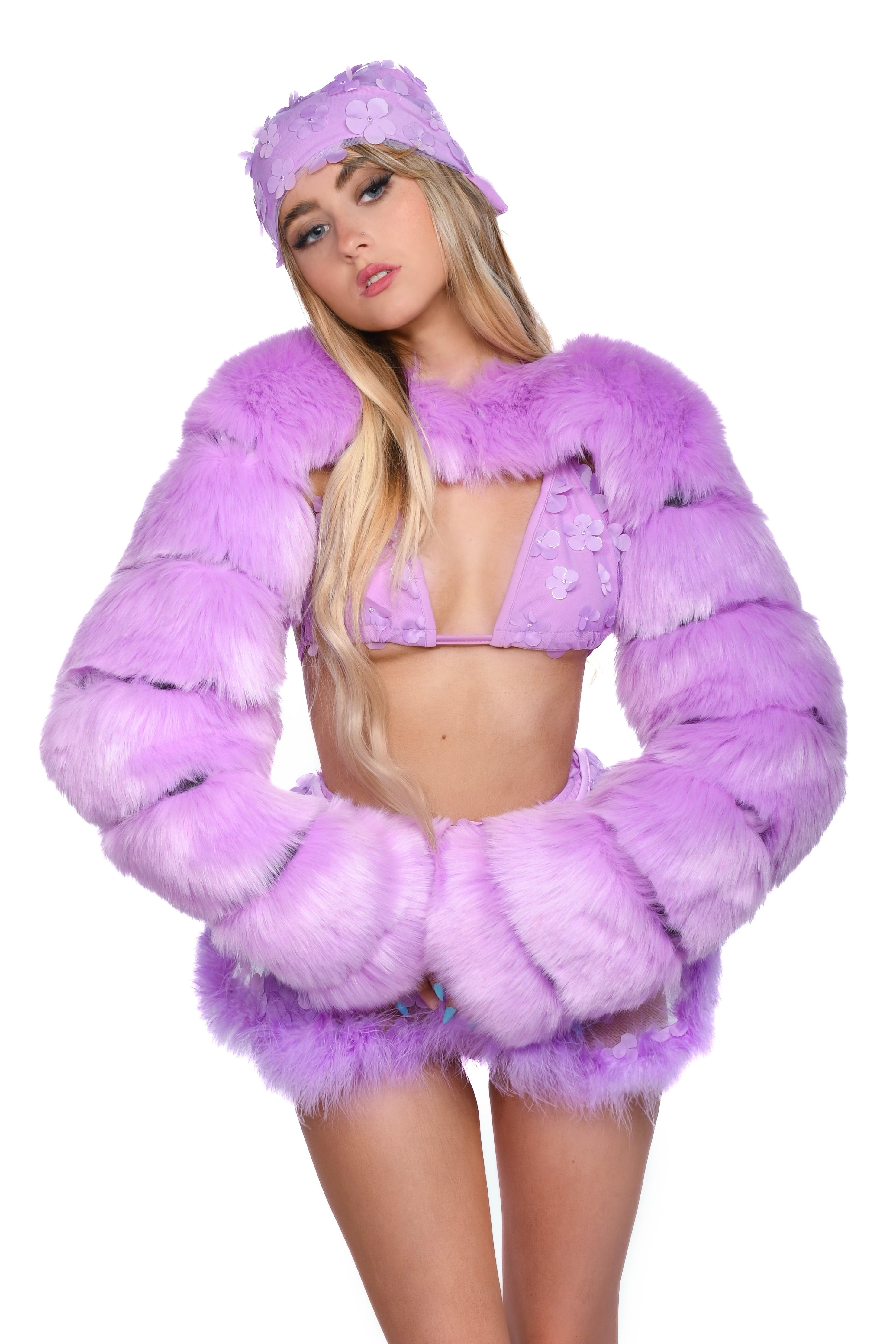Lilac Puffy Arm Sleeves
