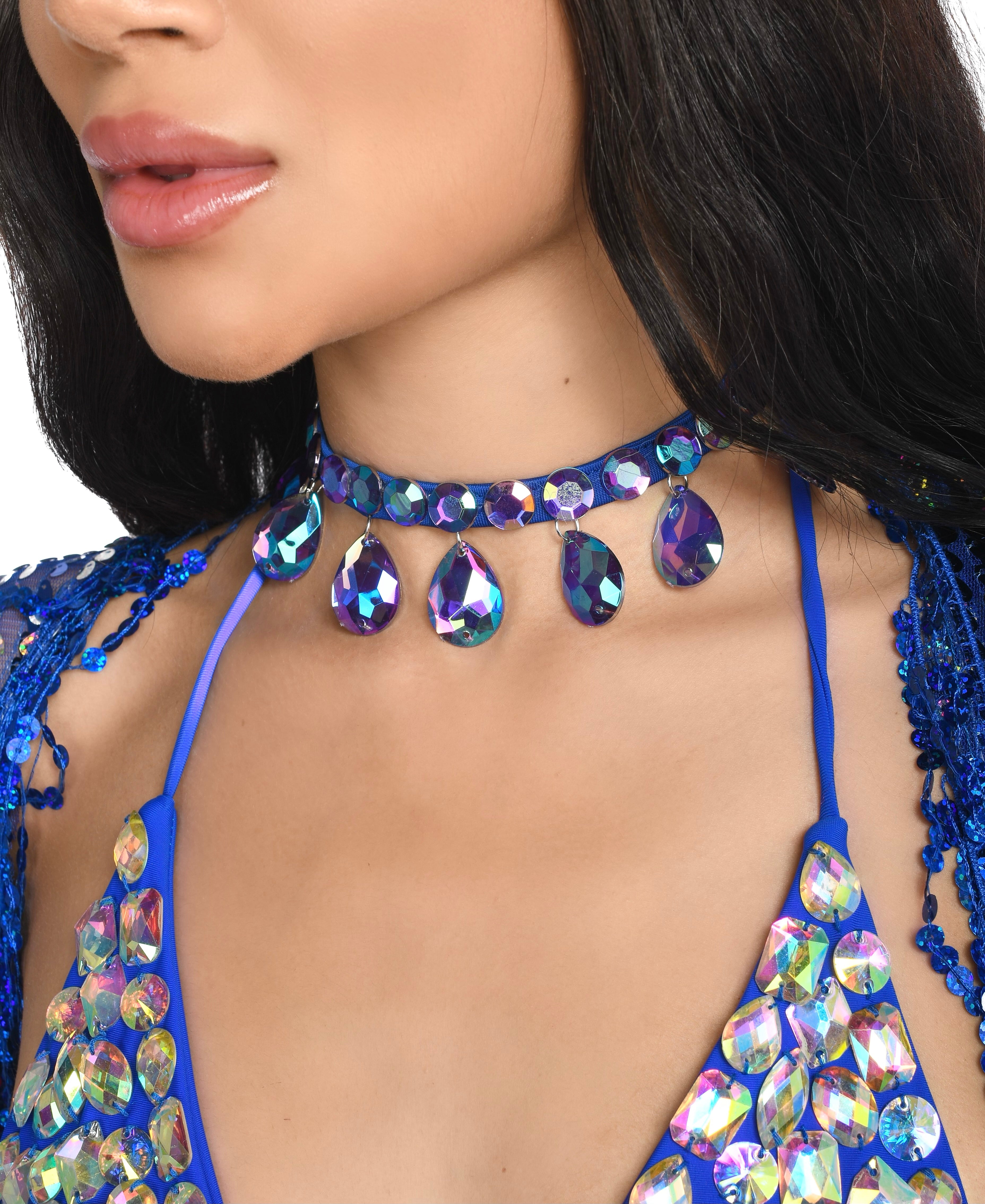 Royal Blue Carnival Choker