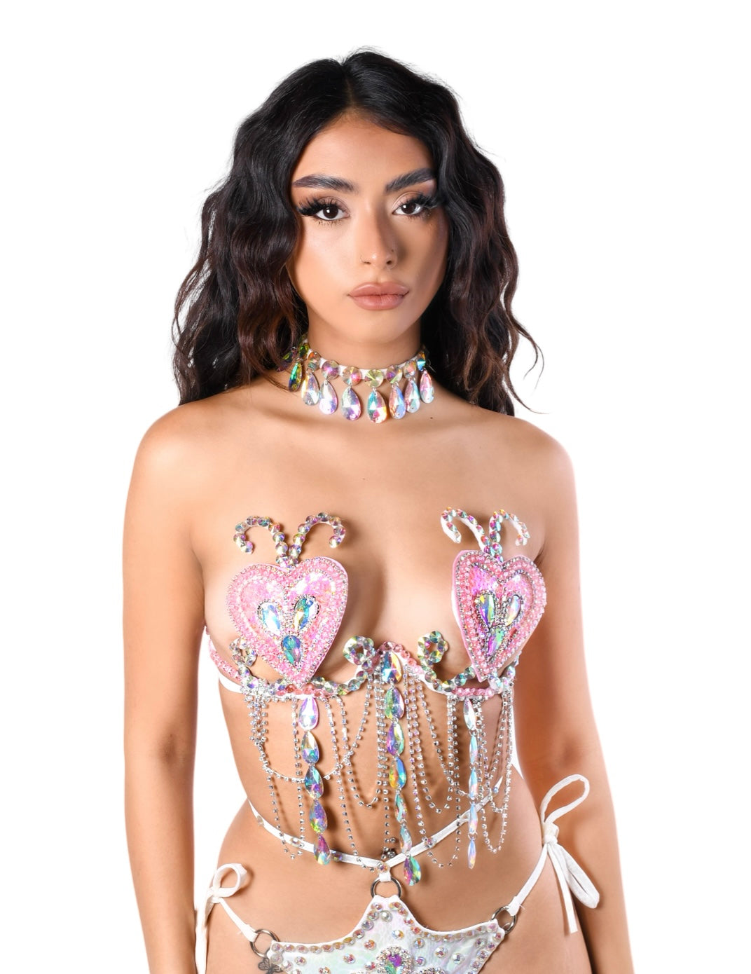 Pink Ladybug Carnival Bra Top