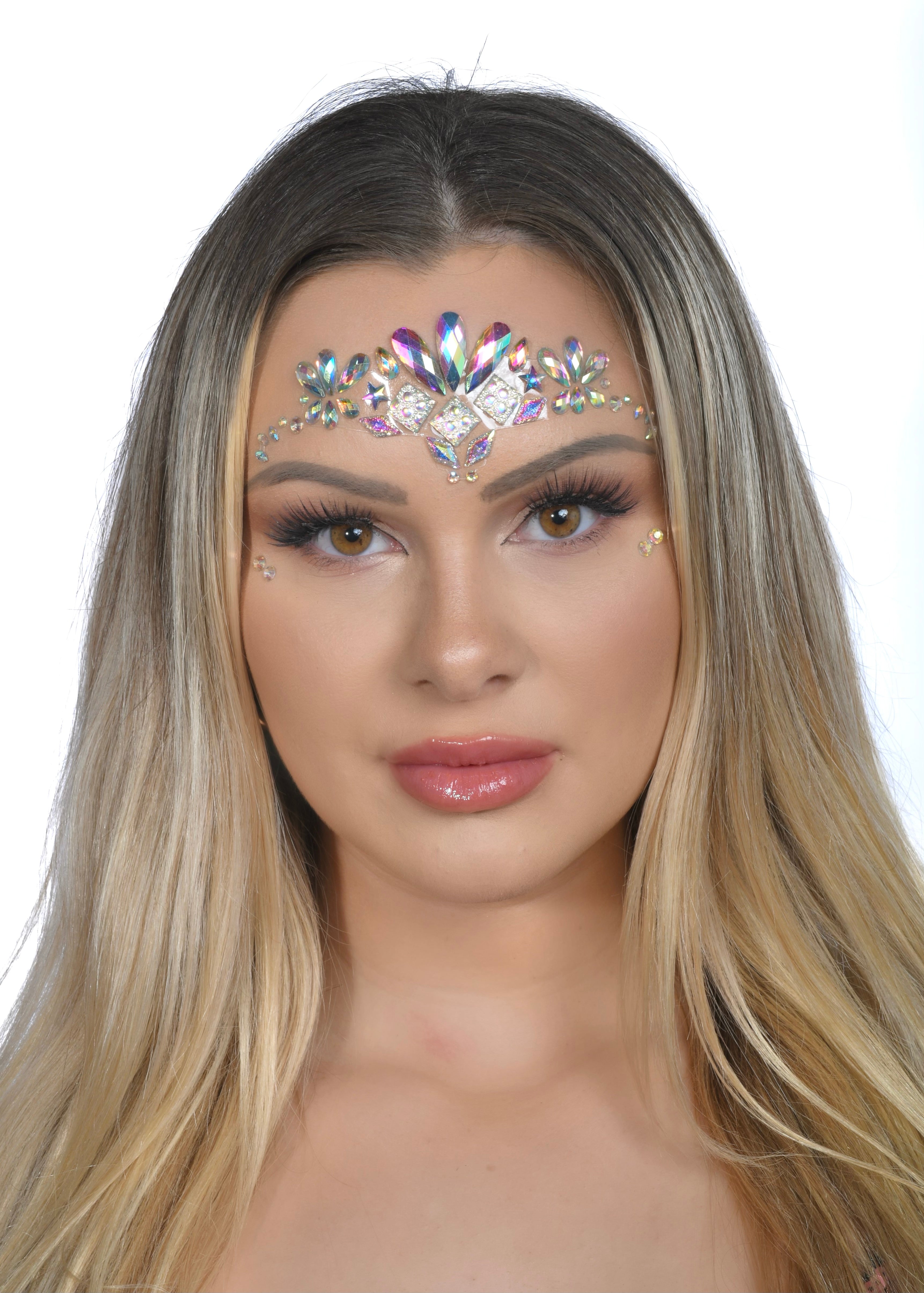 Iridescent Rhinestone Crystal Face Jewels