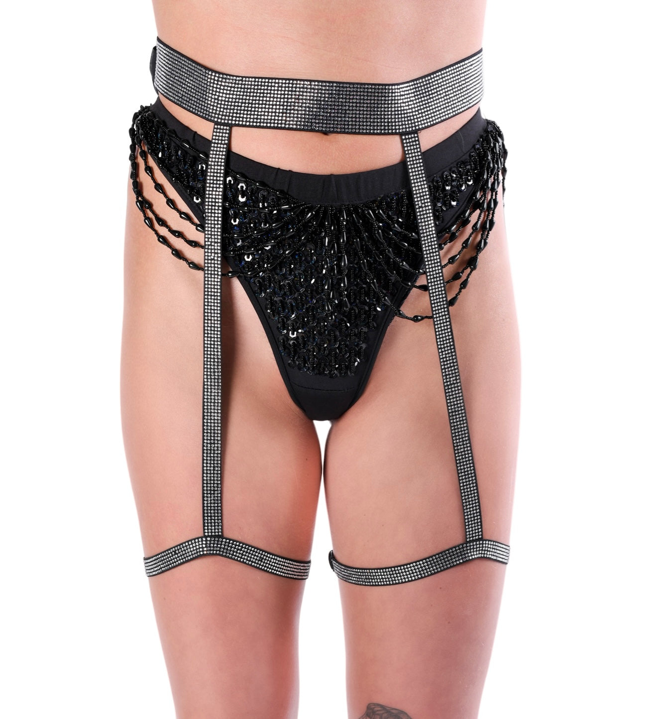 Glam Girl Rhinestone Leg Harness