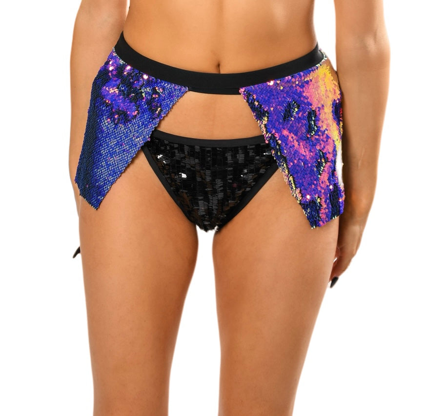Gypsy Fuchsia Sequin Mini Skirt