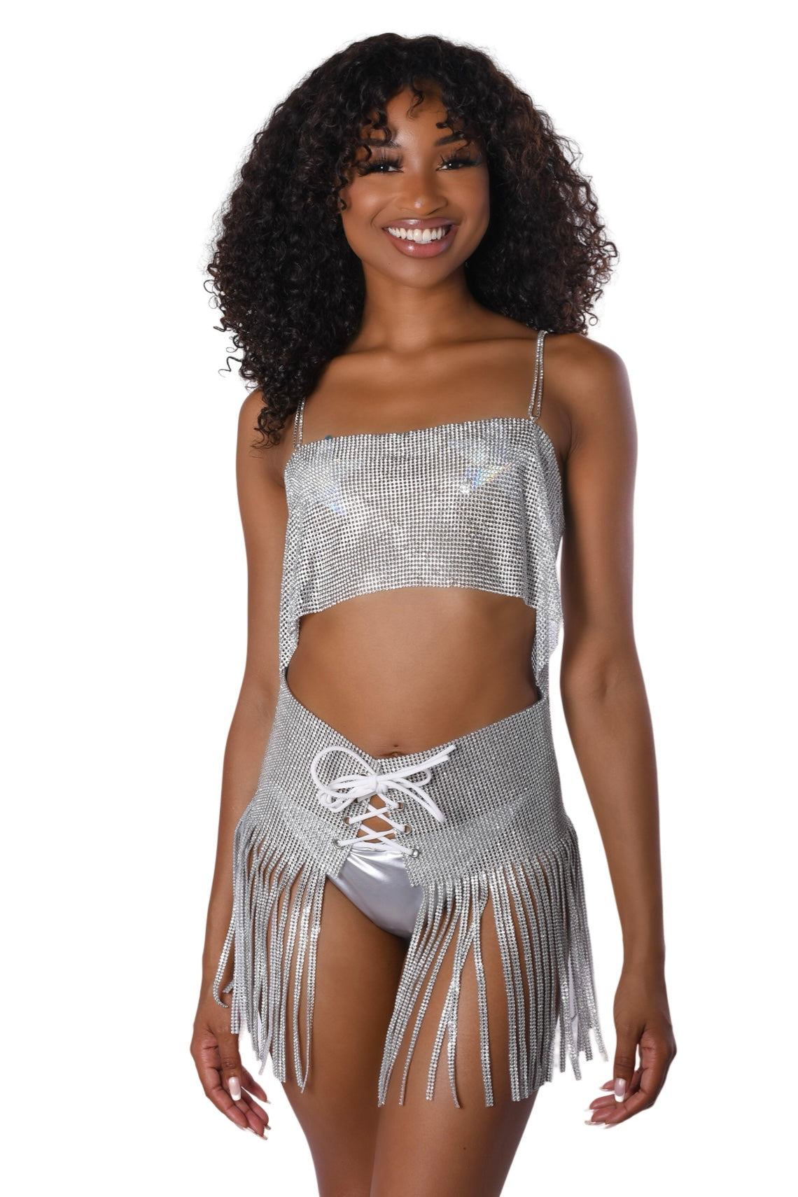 Rhinestone Tie Skirt