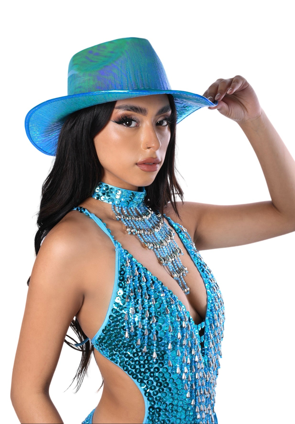 Festival Sun Hat-Aqua