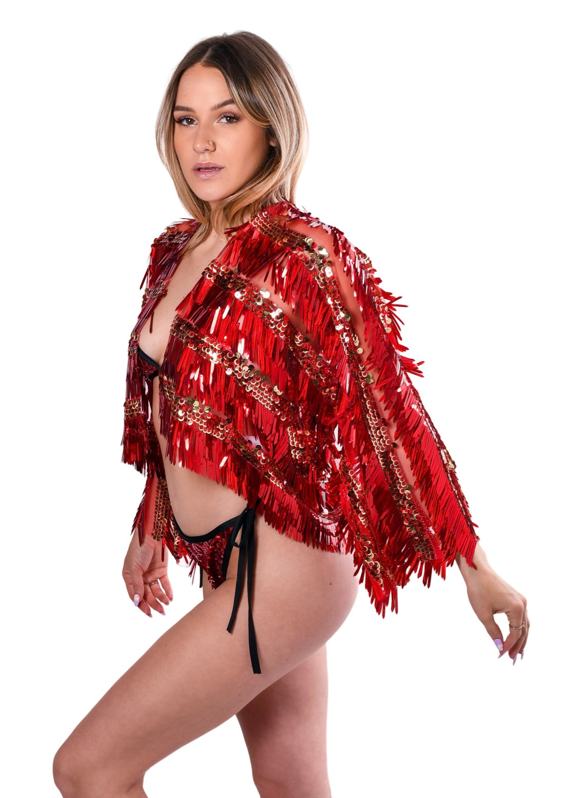 Ruby Red Sequin Jacket