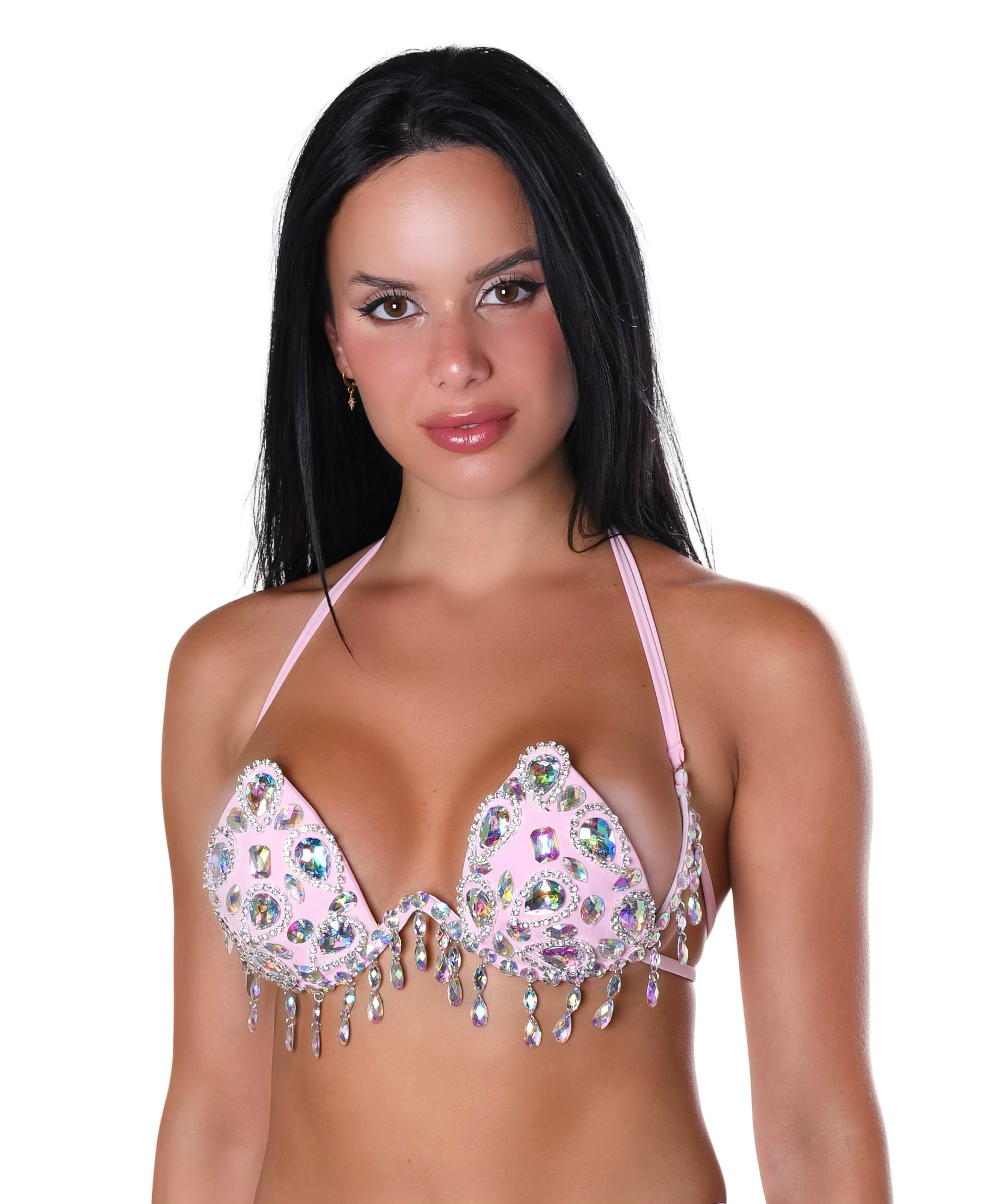 Baby Pink Fantasy Rhinestone Top