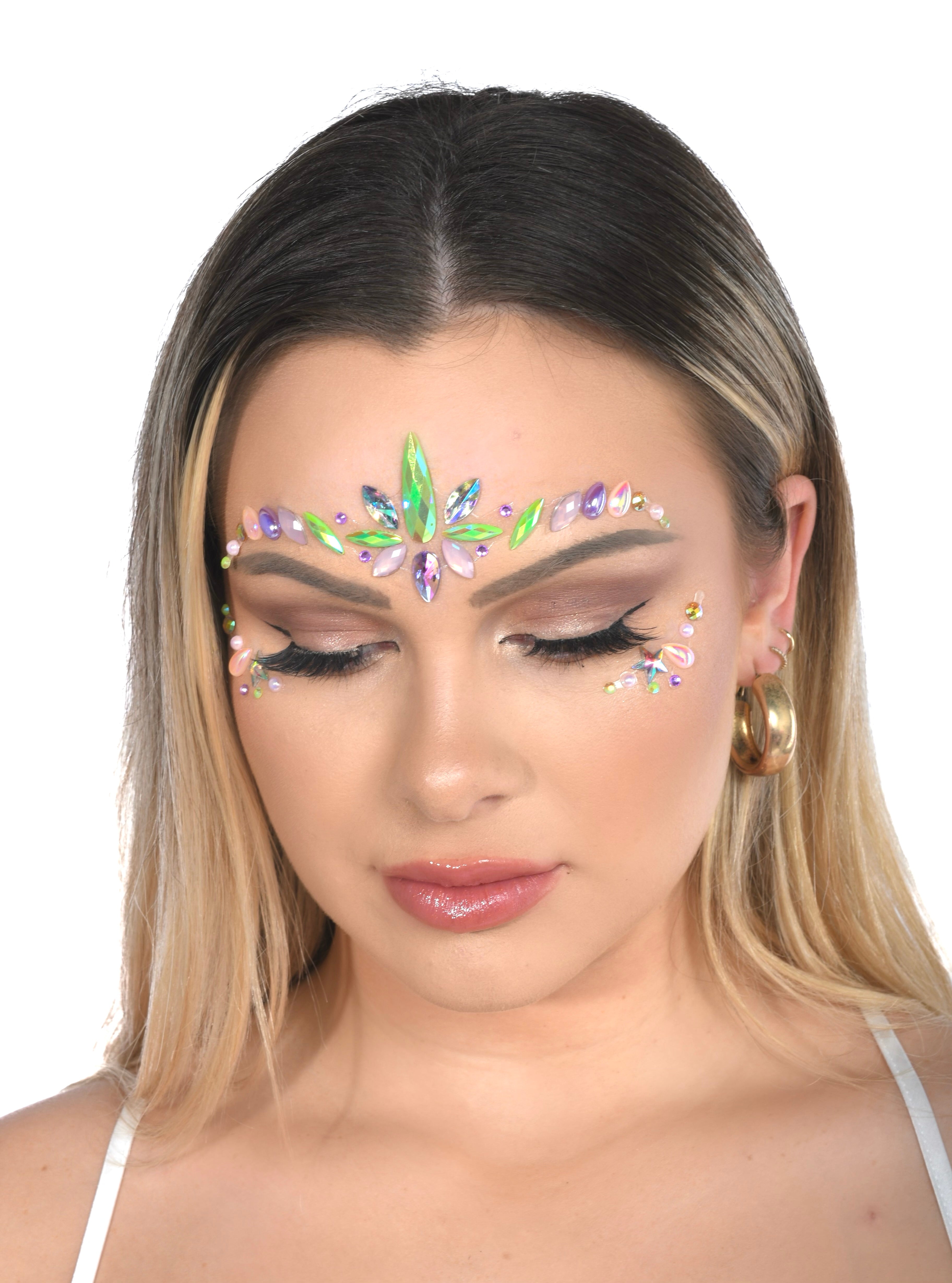 Neon Elf Rhinestone Crystal Face Jewels