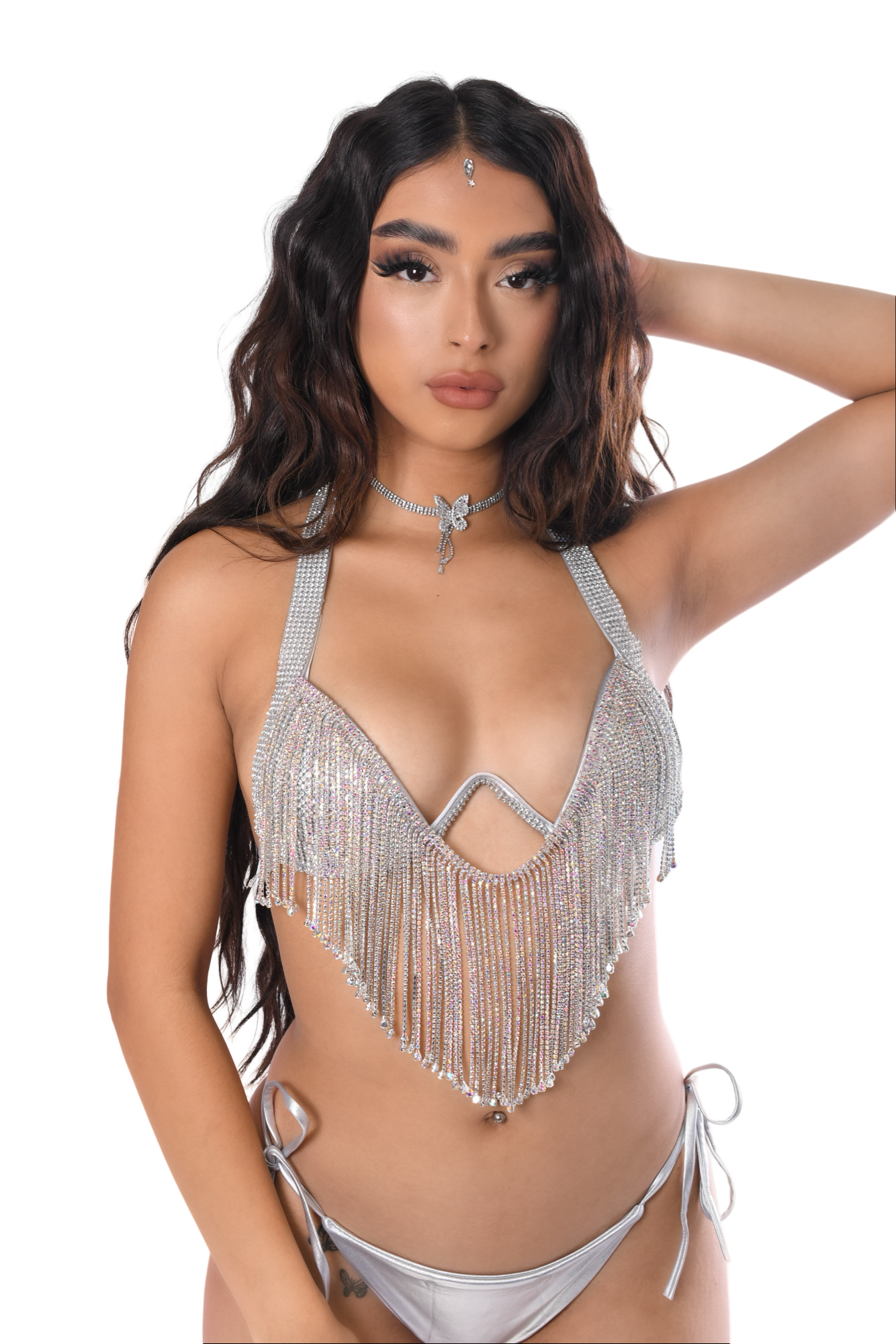 Disco Diamond Tassel Top