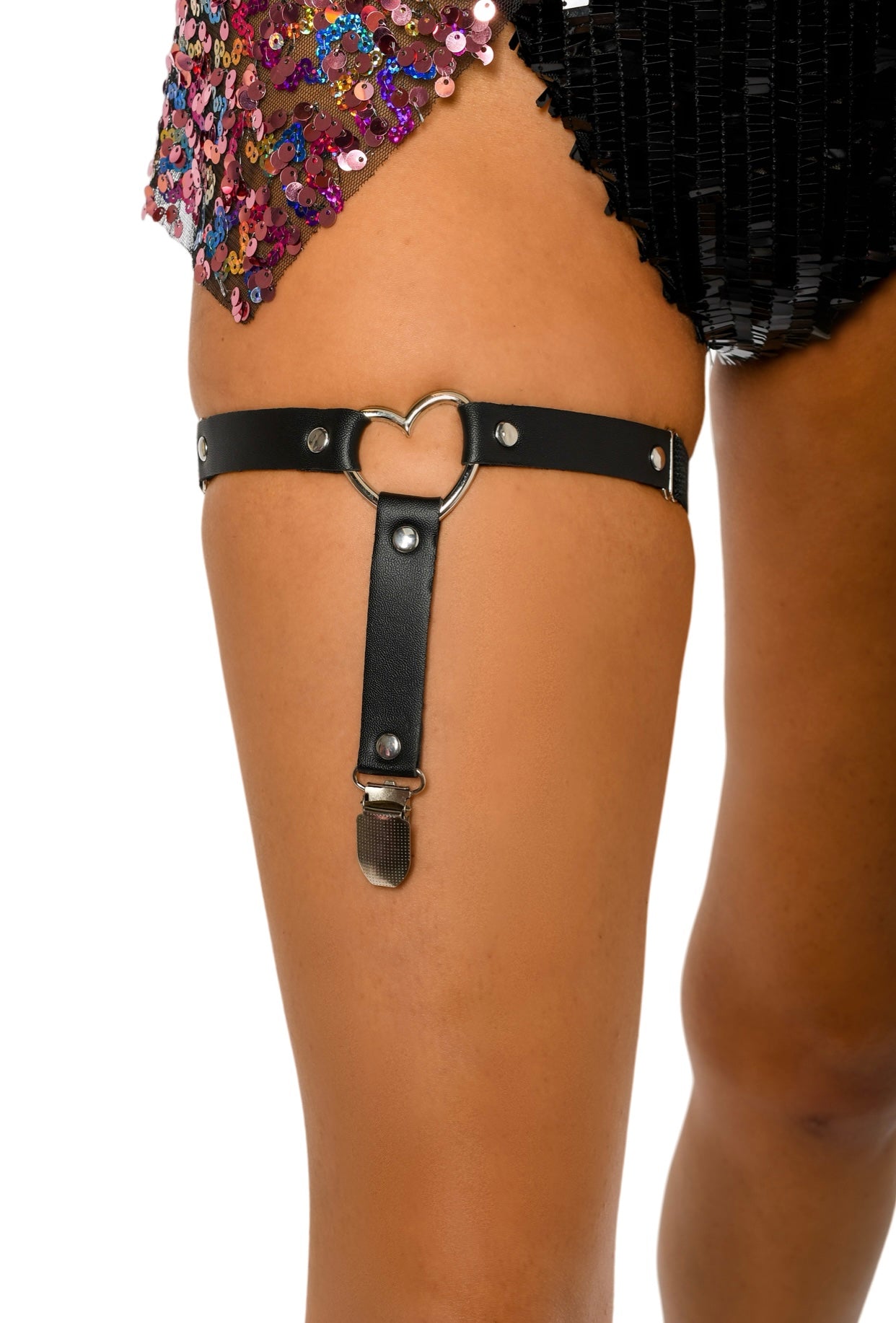 Black Heart Leg Wrap