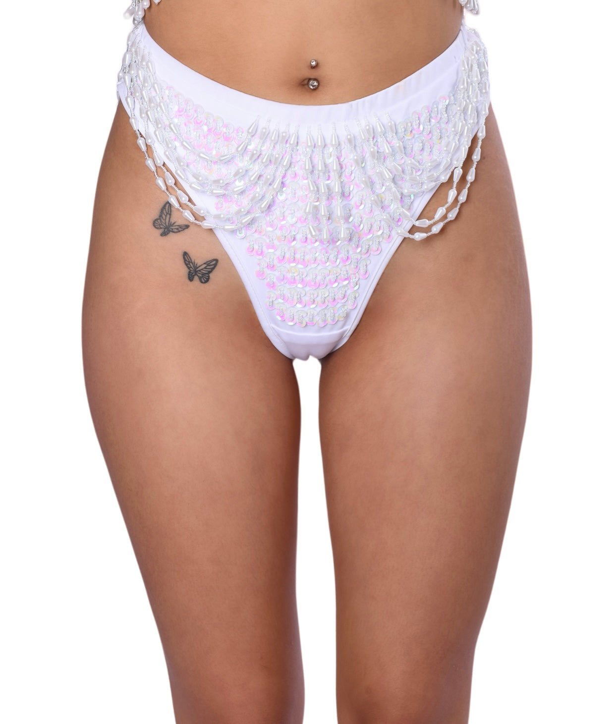 Hand Stitched Sequin Cheeky Bottoms- Techno Doll