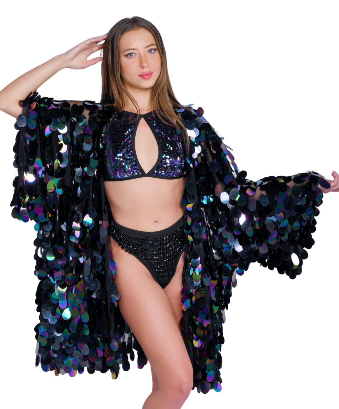 Aura Unicorn Goddess Sequin Kimono