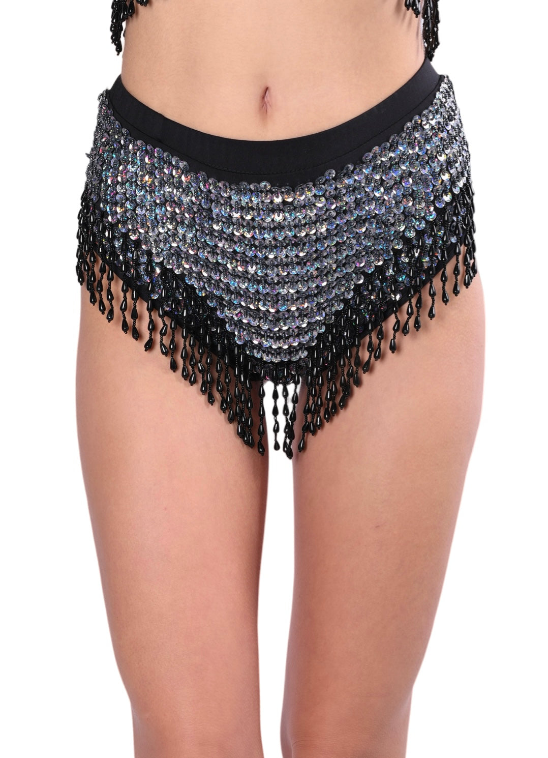 Hand Stitched Sequin High Waisted Bottoms- Disco Barbie