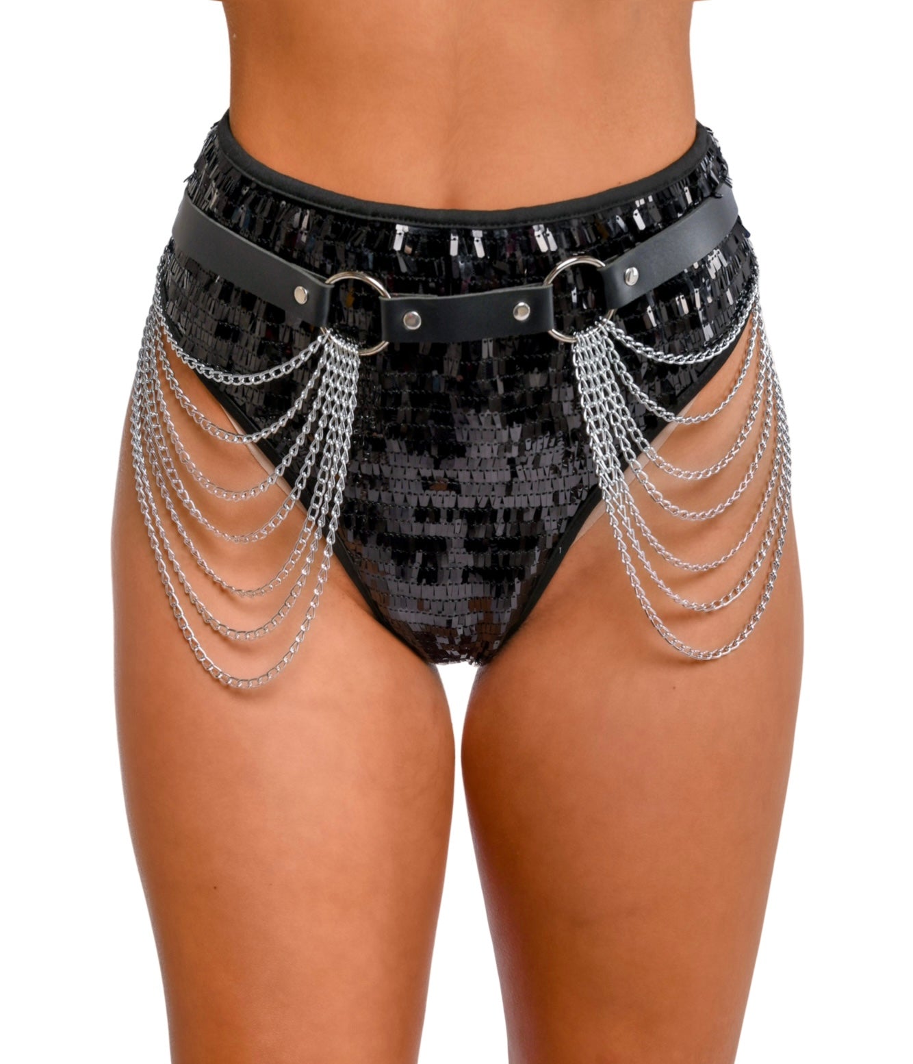 Black Night Harness Chain Belt