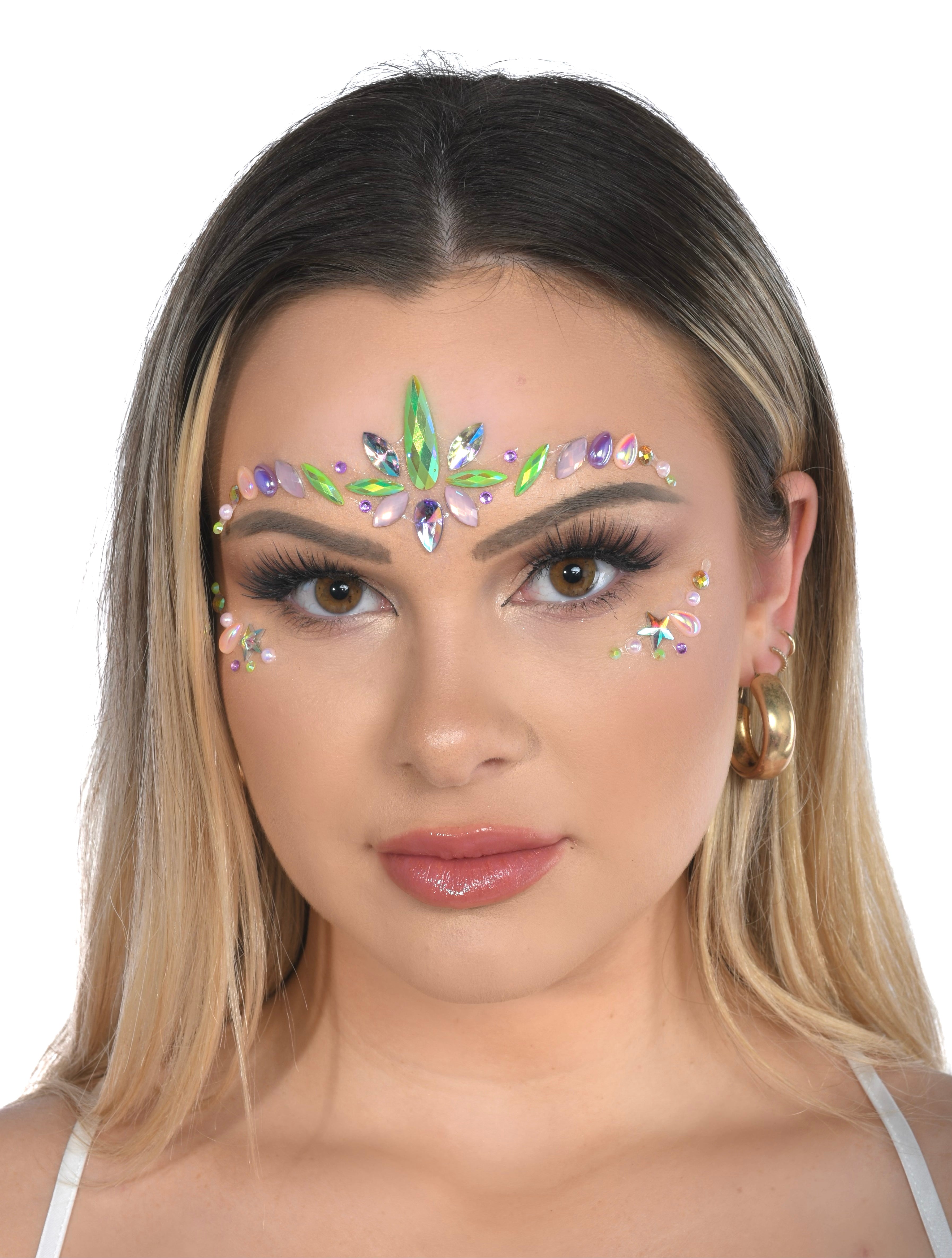 Neon Elf Rhinestone Crystal Face Jewels
