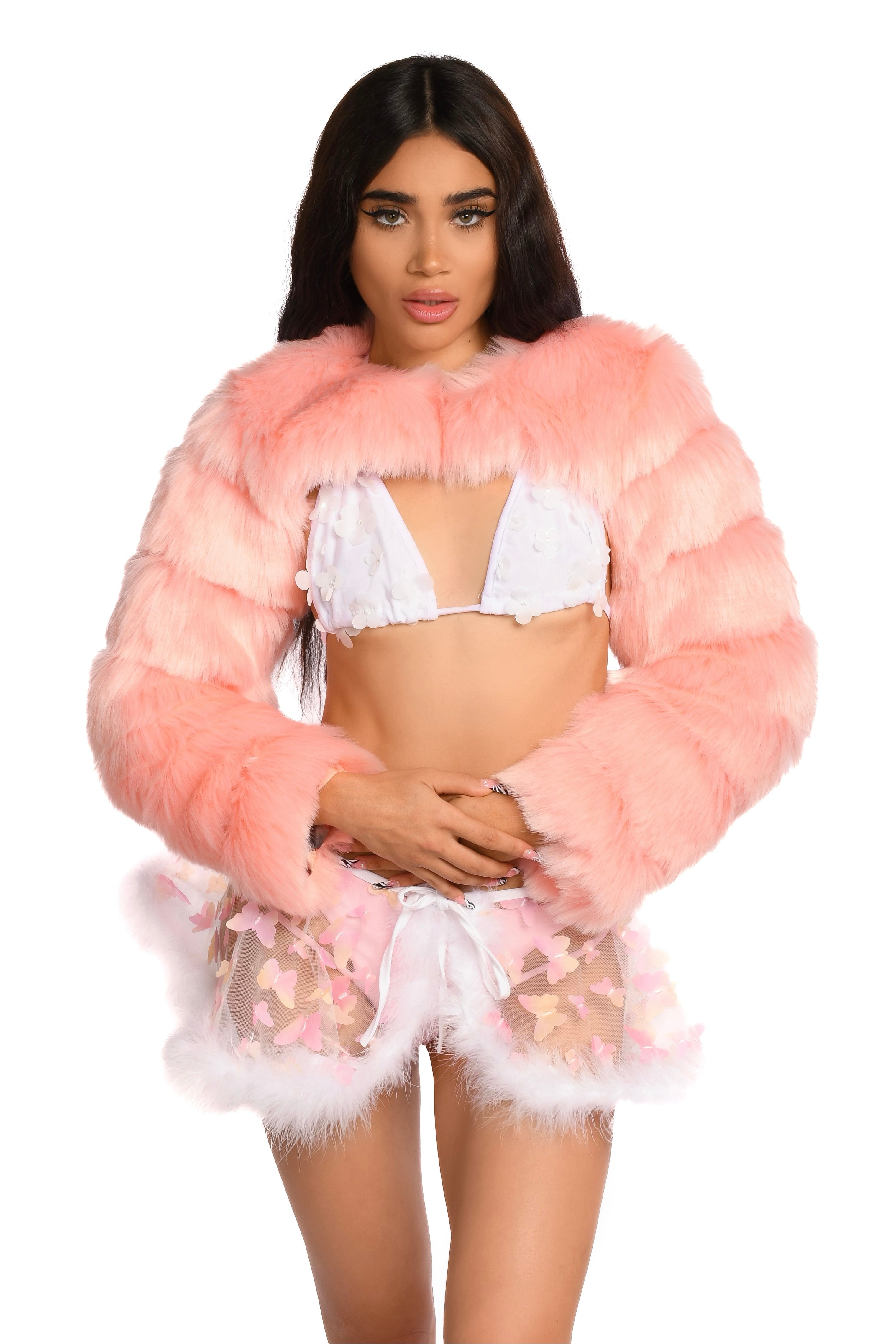 Baby Pink Puffy Arm Sleeves