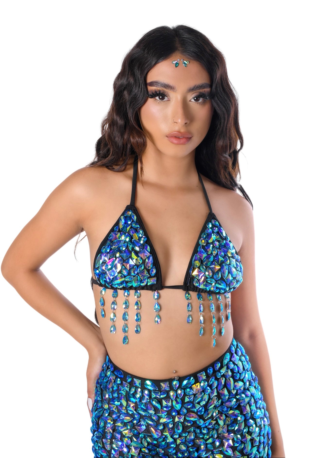 Rhinestone Sequin Set- Blue Sapphire