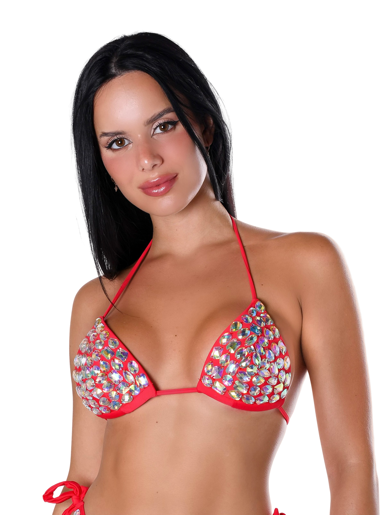 Red Babe Rhinestone Top