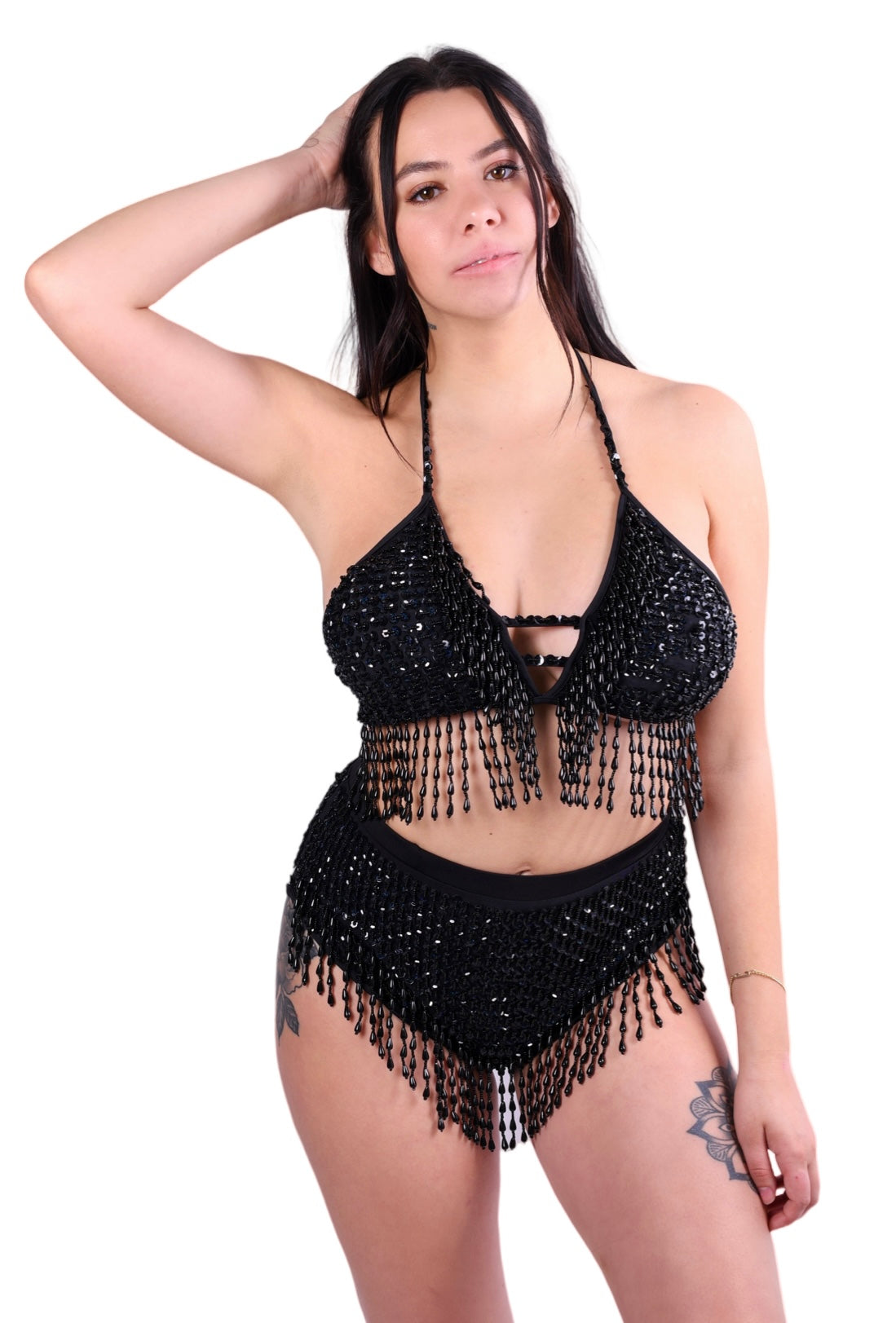 Hand Stitched Sequin Set- Midnight
