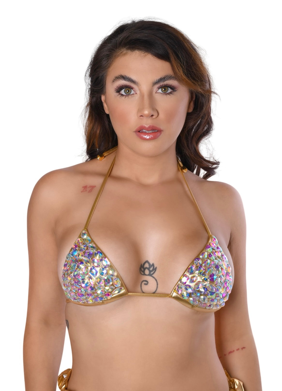 Gold Disco Rhinestone Top