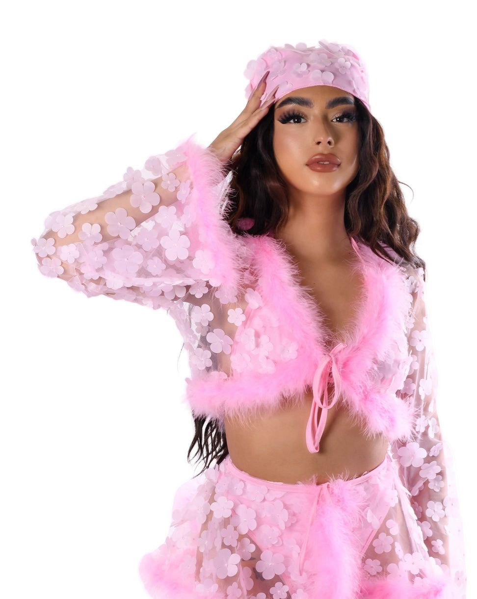 Cotton Candy Fuzzy 3D Top