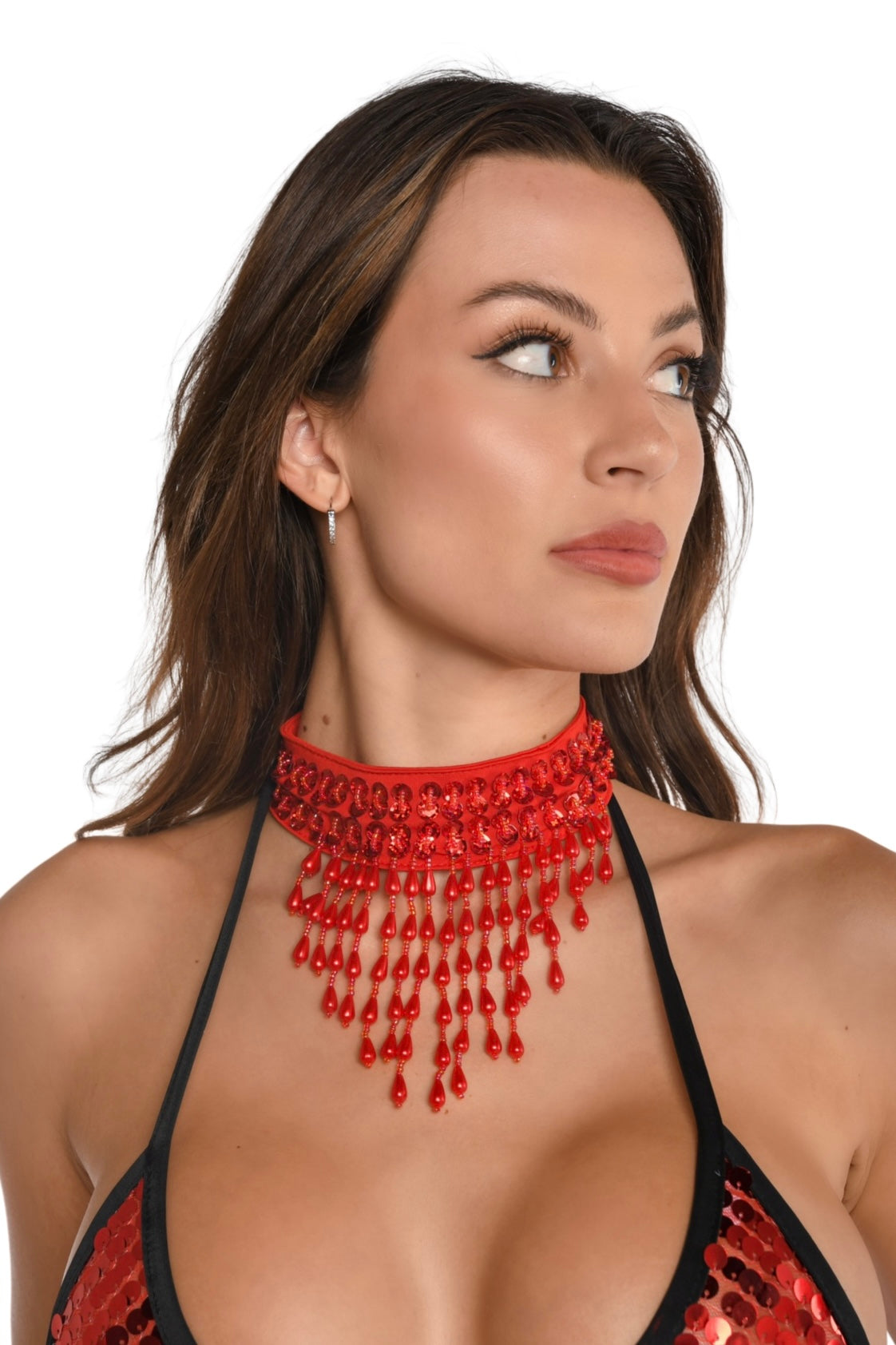 Hand Stitched Choker- Valentine