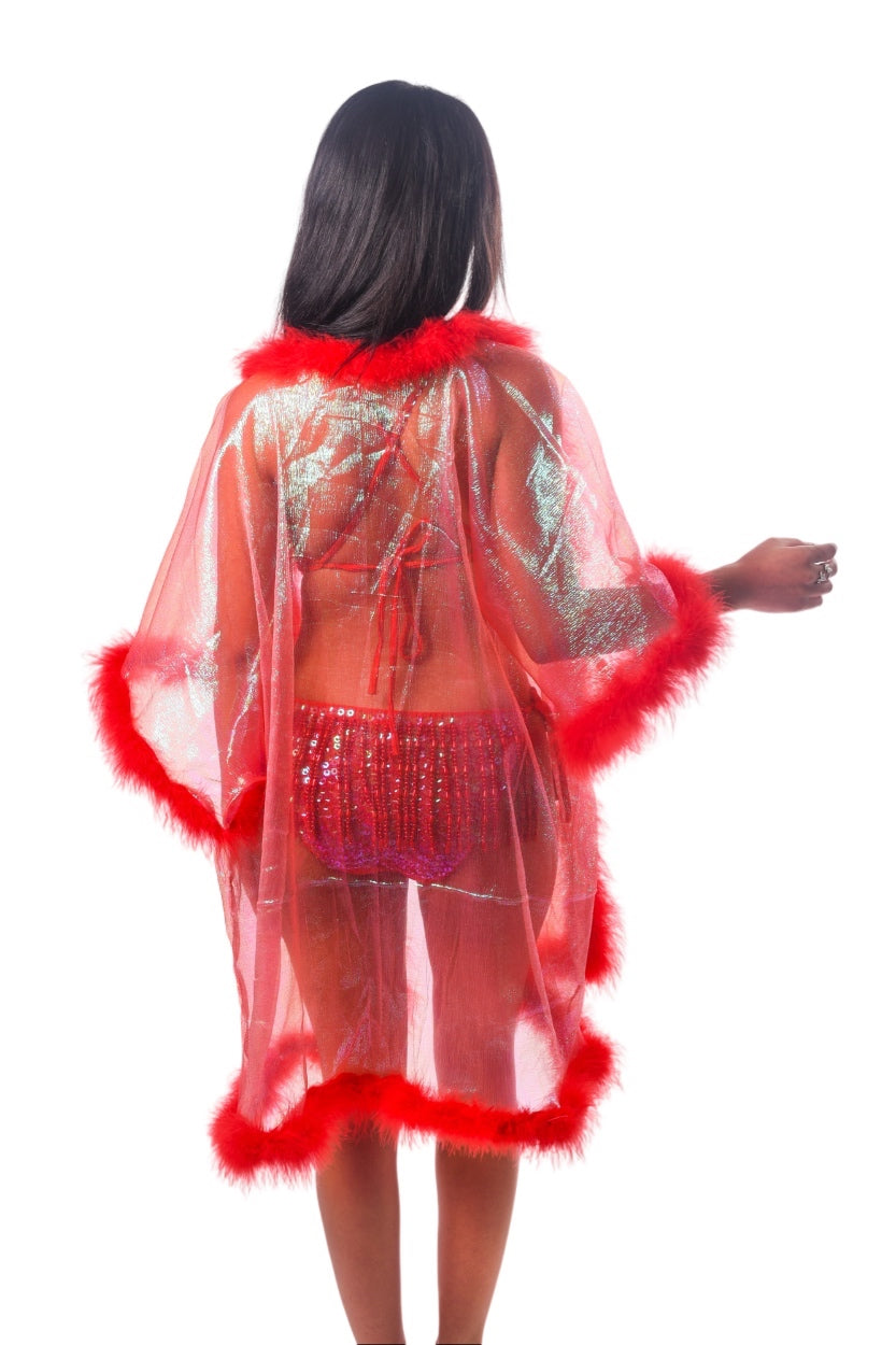 Fuzzy Kimono- Cherry Dreams