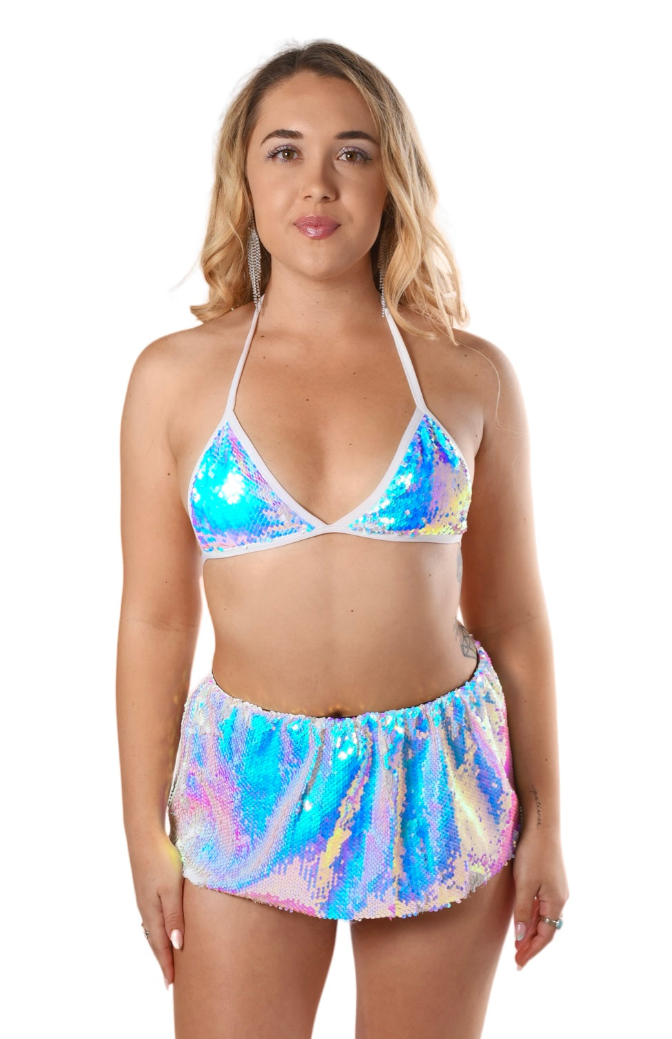 Cosmic Girl Sequin Set (Bra + Skirt)