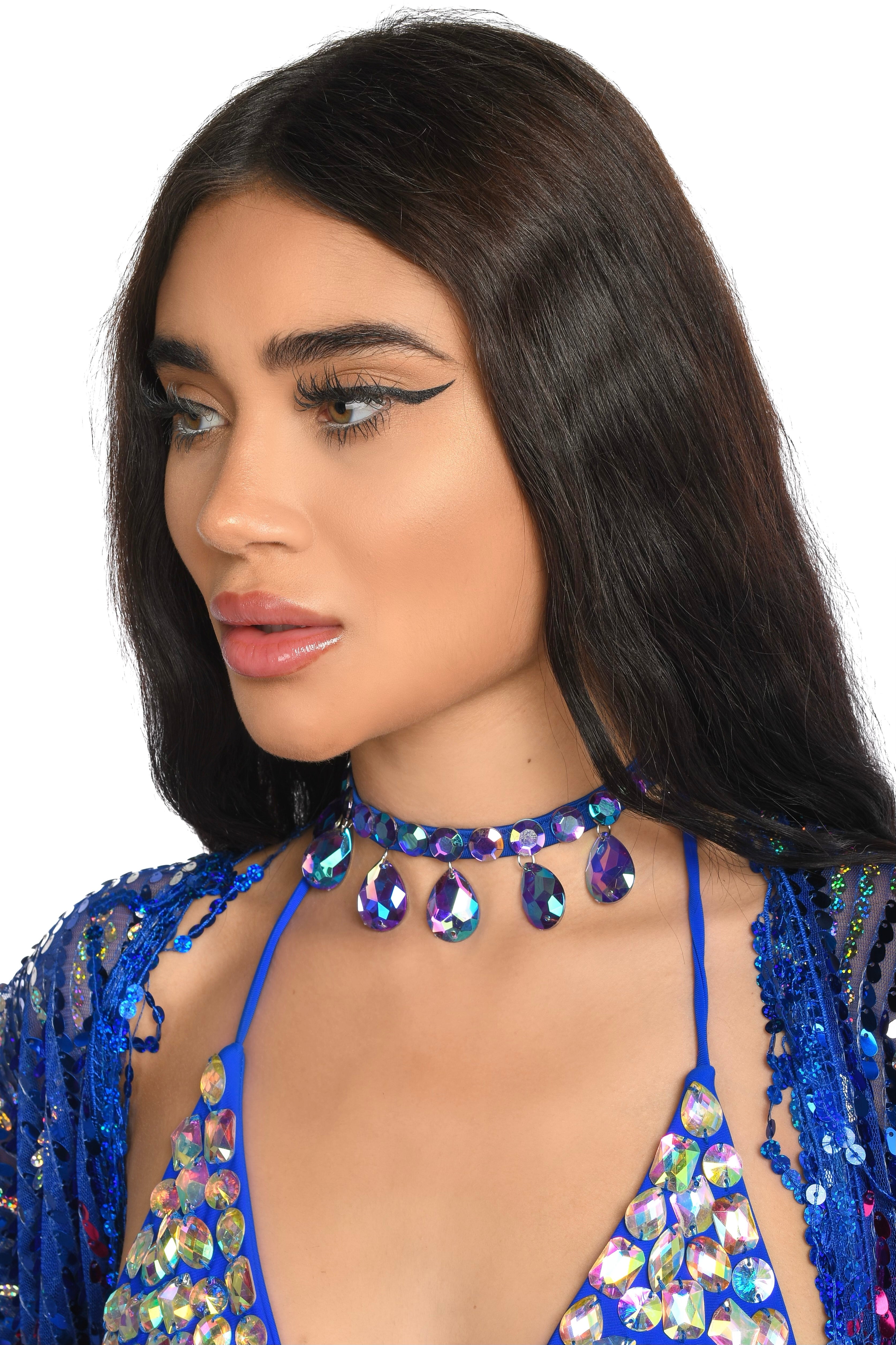 Royal Blue Carnival Choker