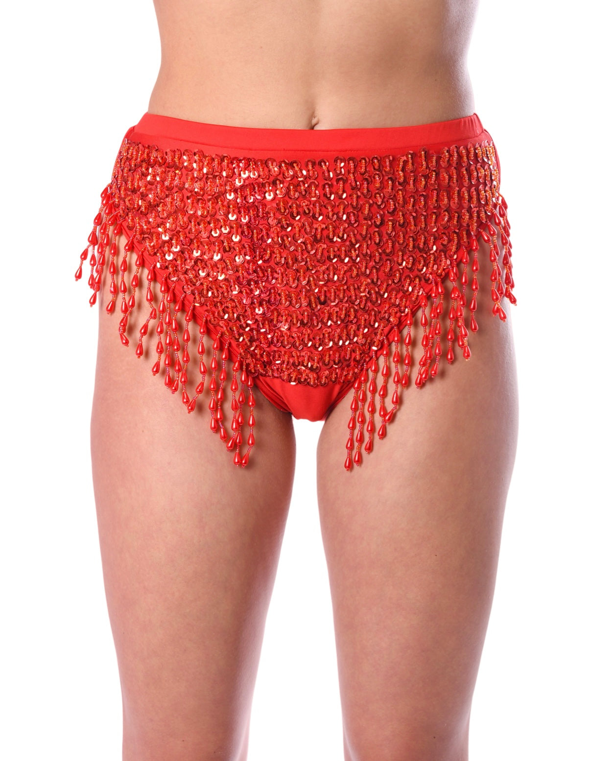 Hand Stitched Sequin High Waisted Bottoms- Valentine