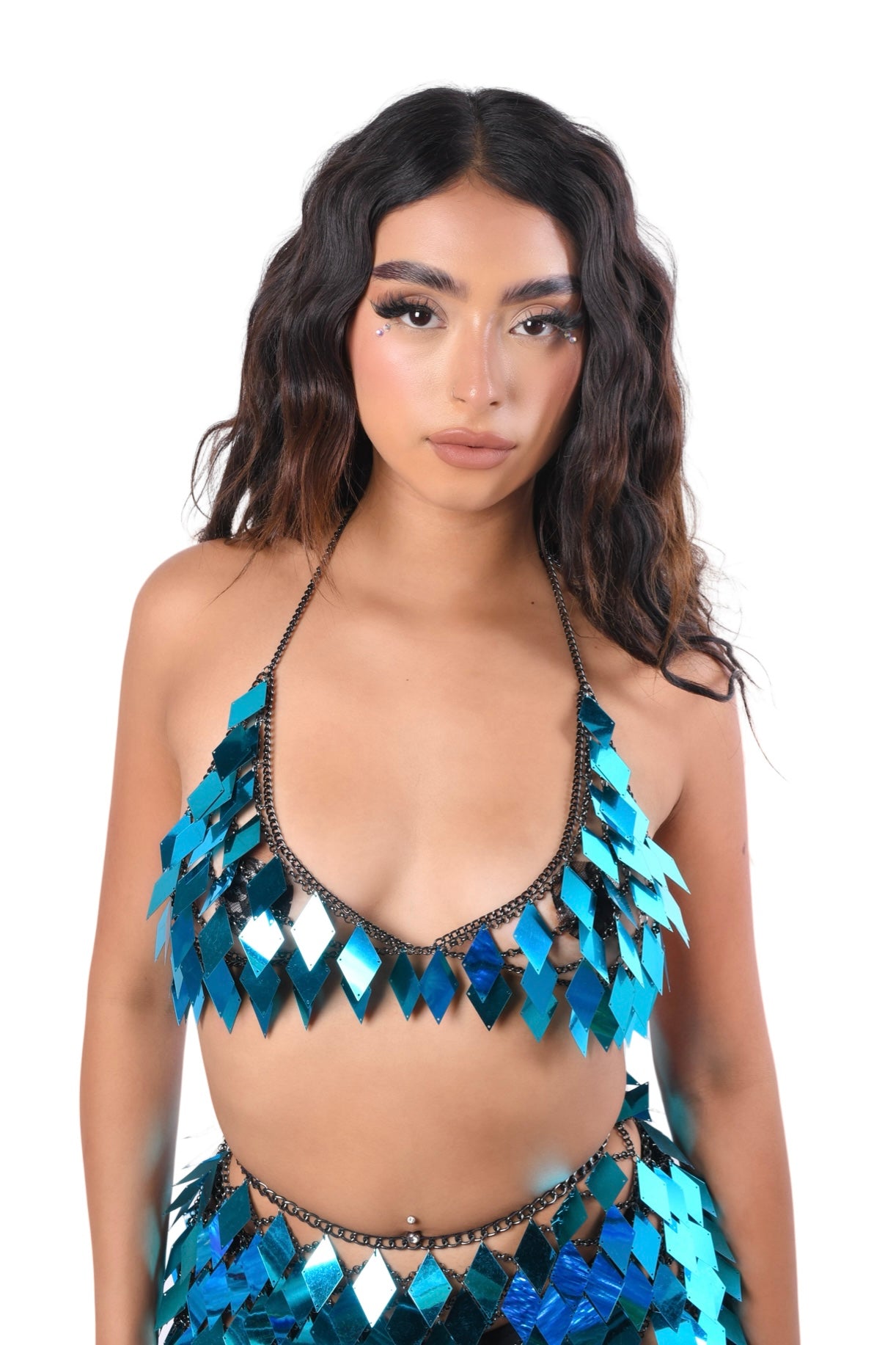 Aqua Blue Jewelry Top
