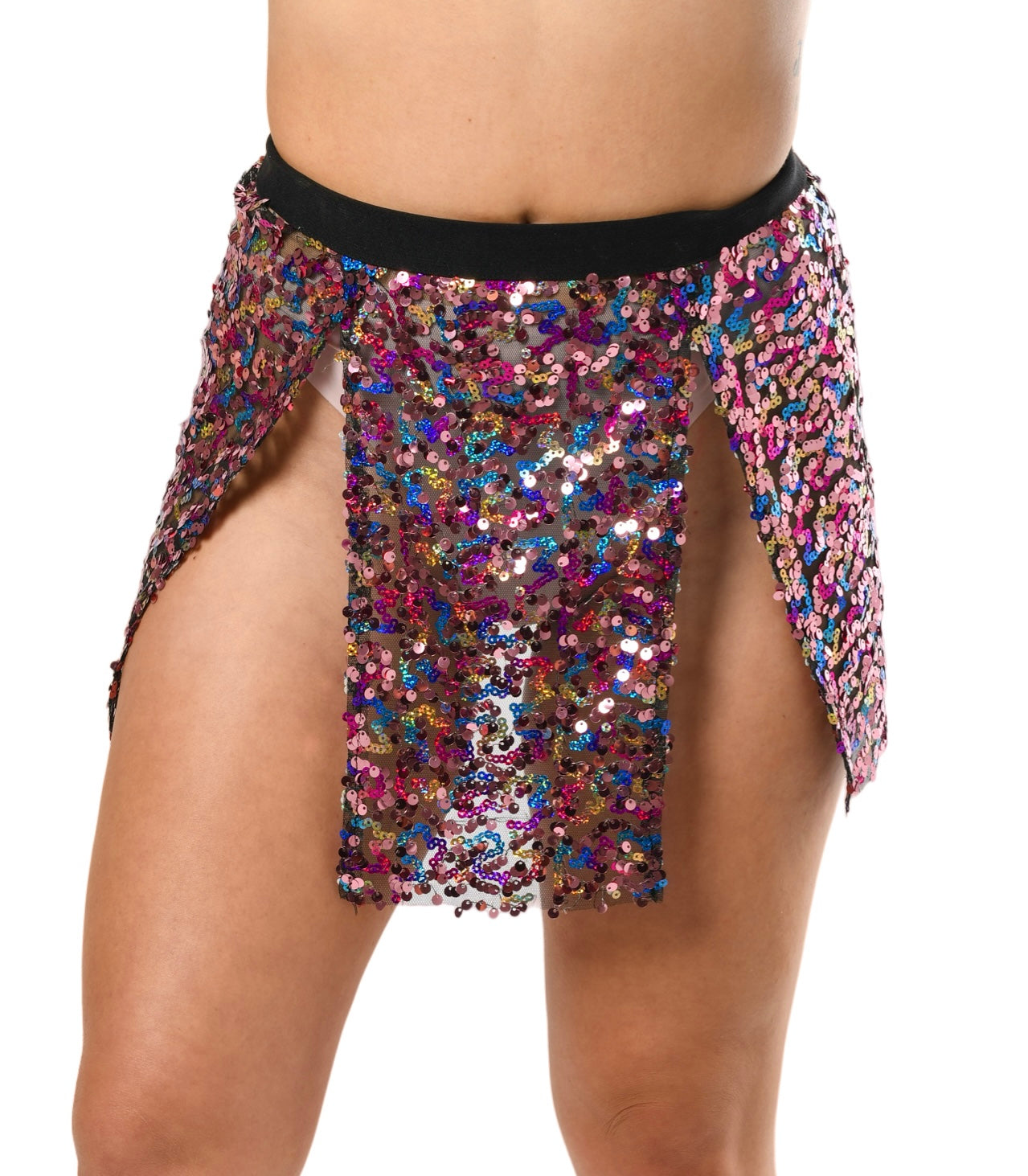 Sugar Plum Open Front Sequin Skirt