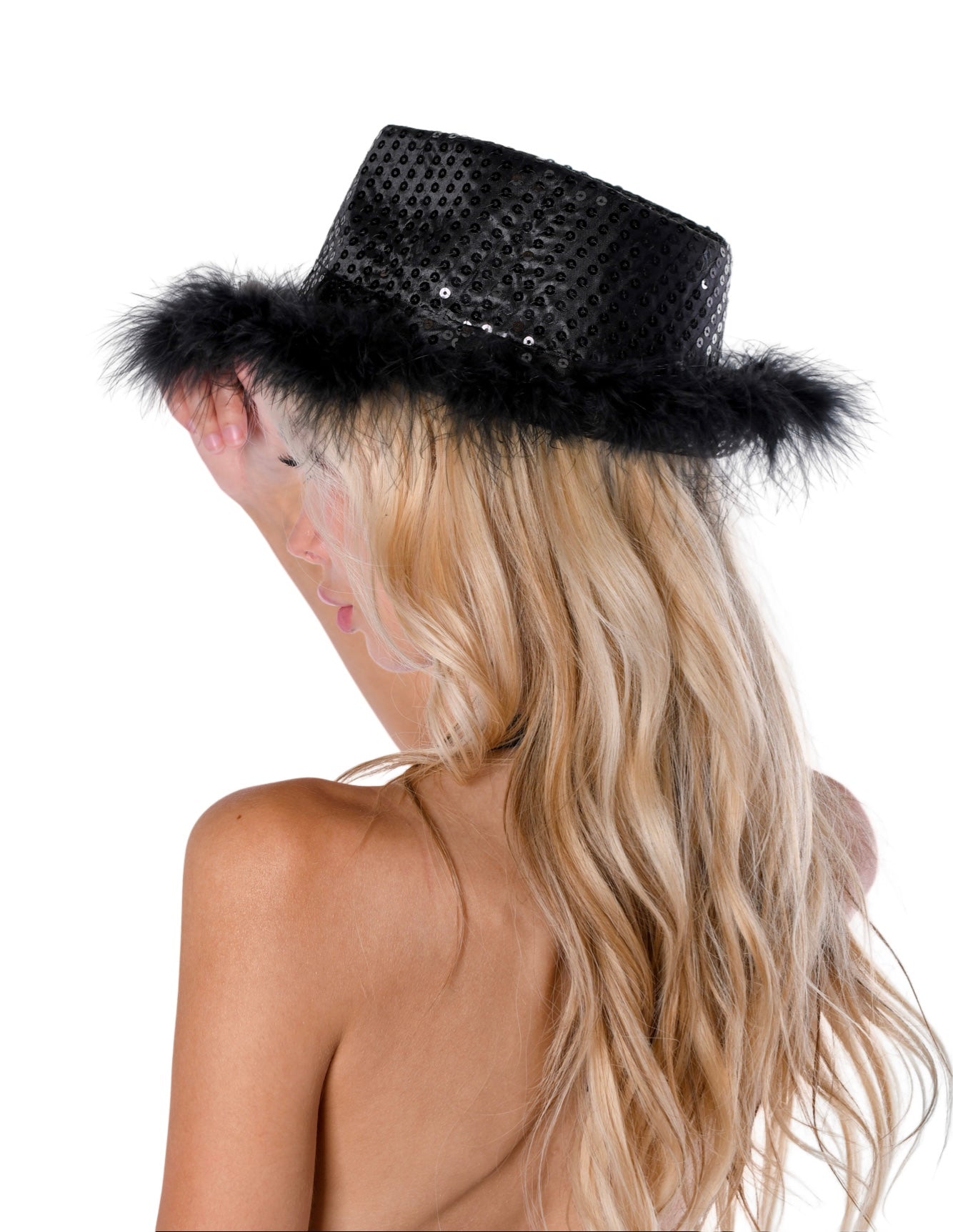 Black Disco Fuzzy Hat