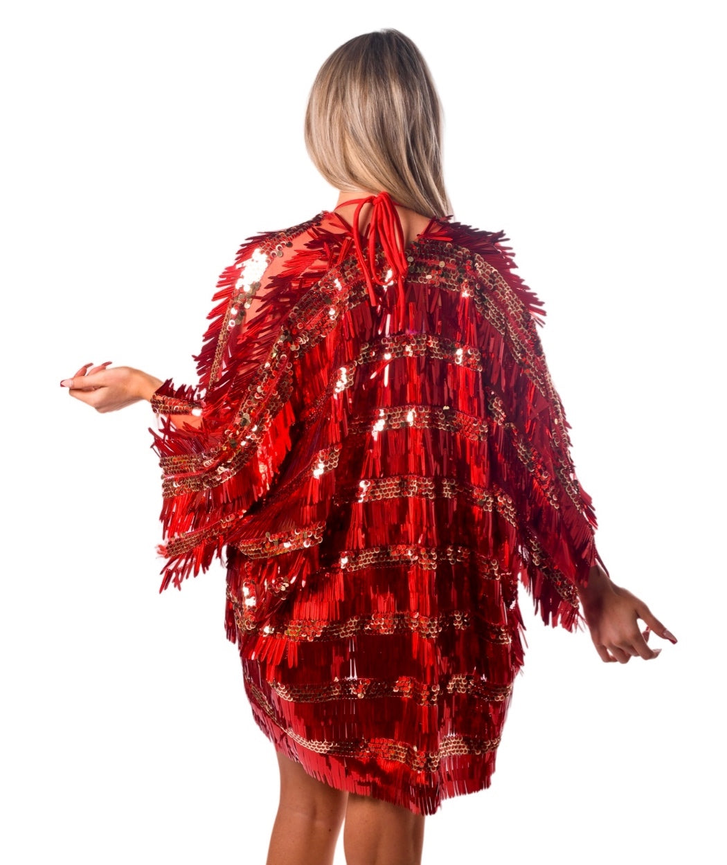 Sequin Kimono - Ruby