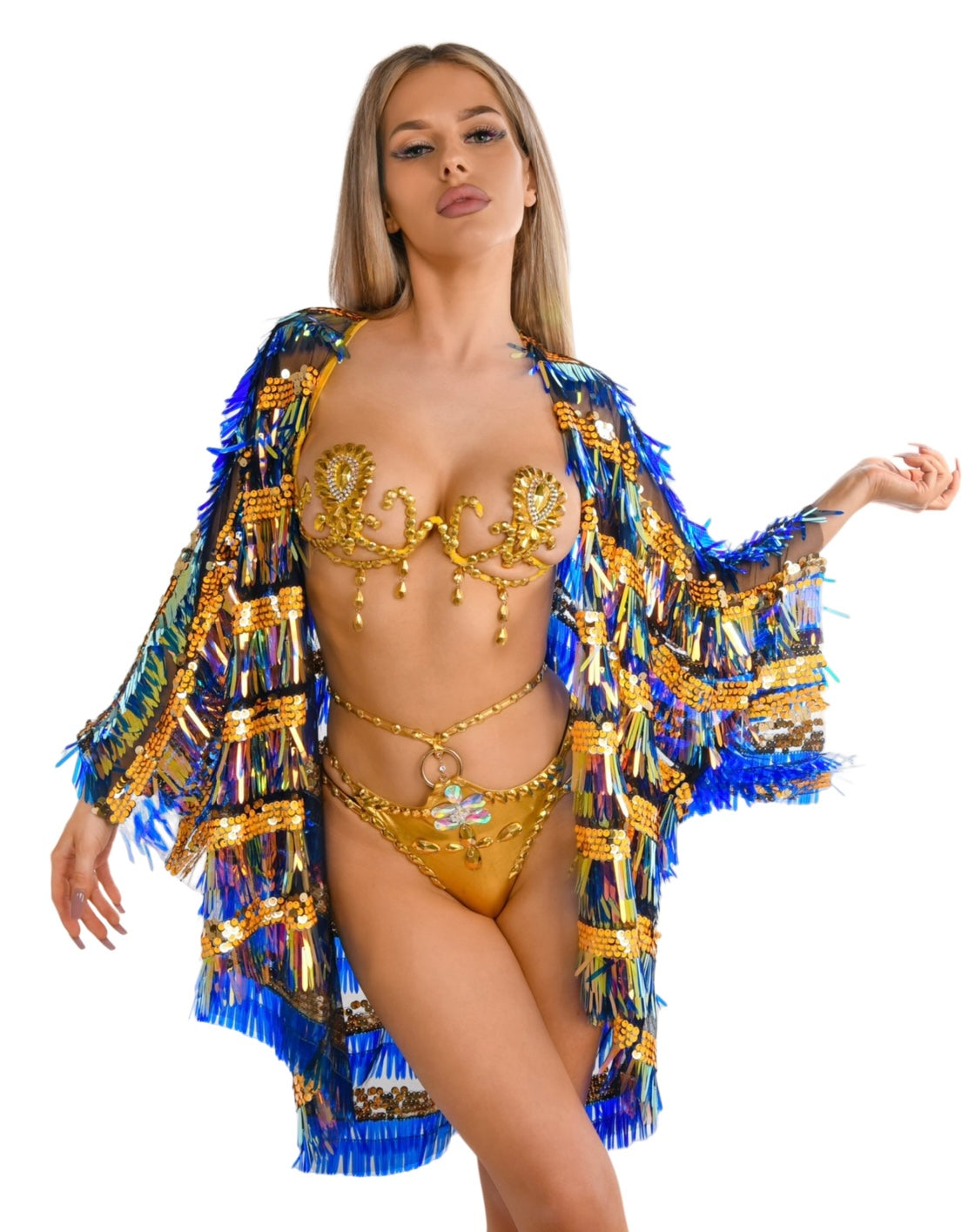 Sequin Kimono- Toucan